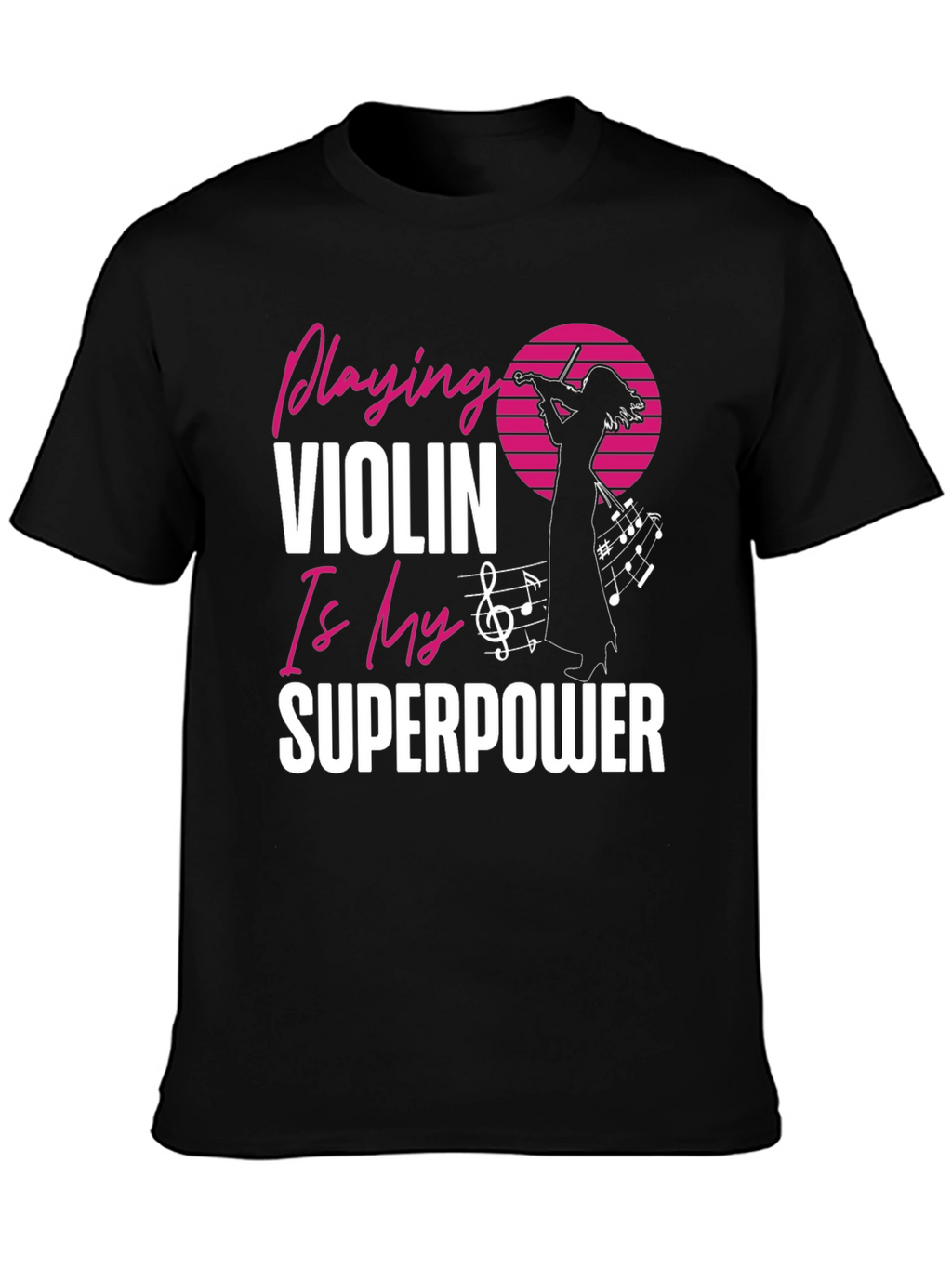 Violin Superpower Graphic Tee - Music Lovers T-Shirt