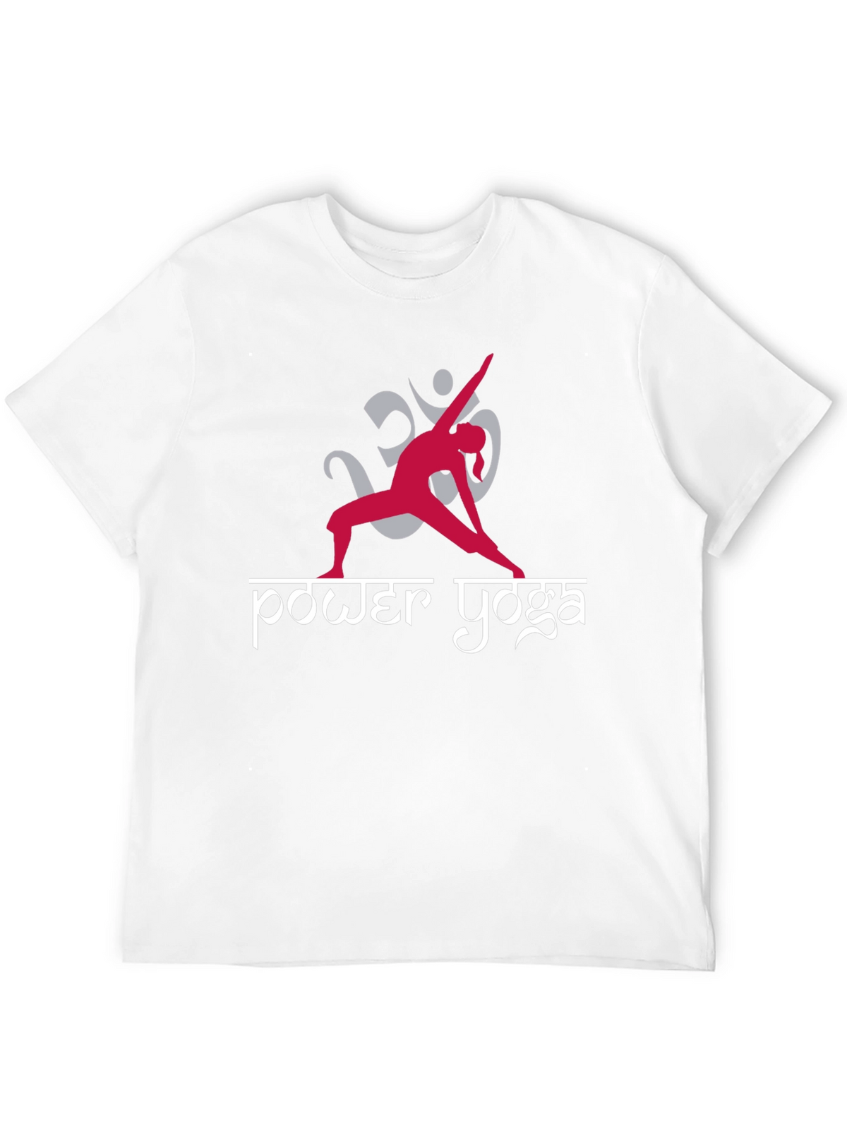 Power Yoga T-Shirt - Om Design - Black Cotton Tee
