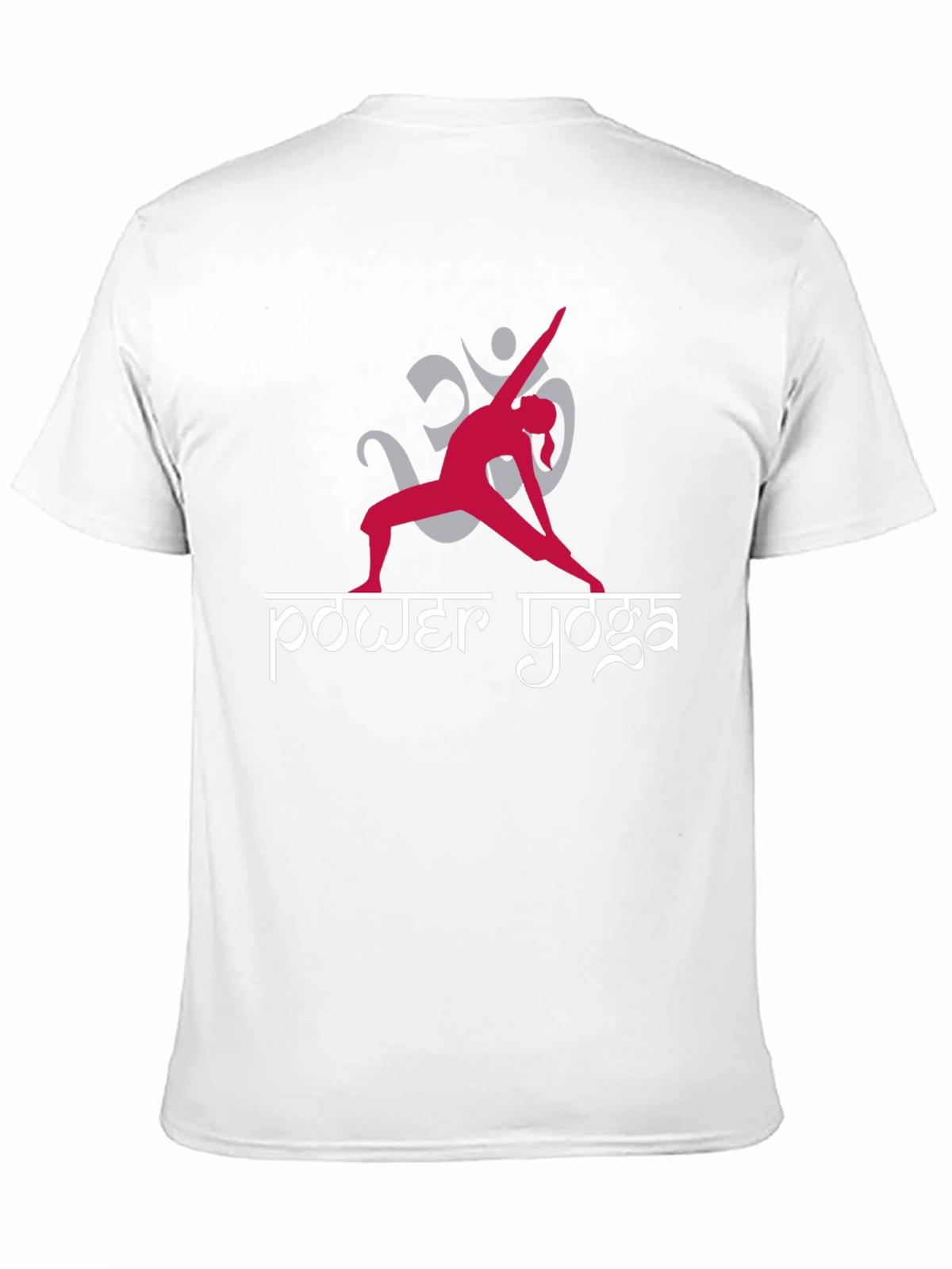 Power Yoga T-Shirt - Om Design - Black Cotton Tee