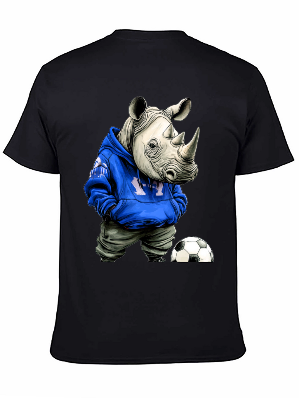 Rhino Hoodie T-Shirt - Streetwear Soccer Style
