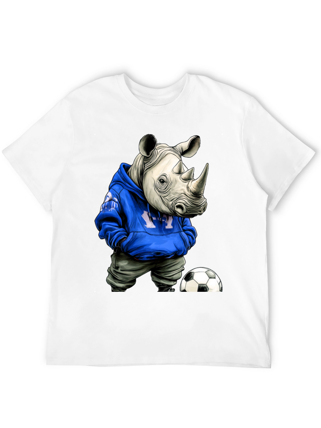 Rhino Hoodie T-Shirt - Streetwear Soccer Style