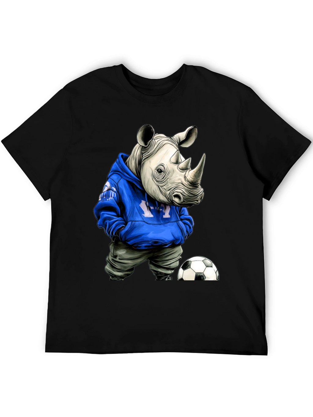 Rhino Hoodie T-Shirt - Streetwear Soccer Style