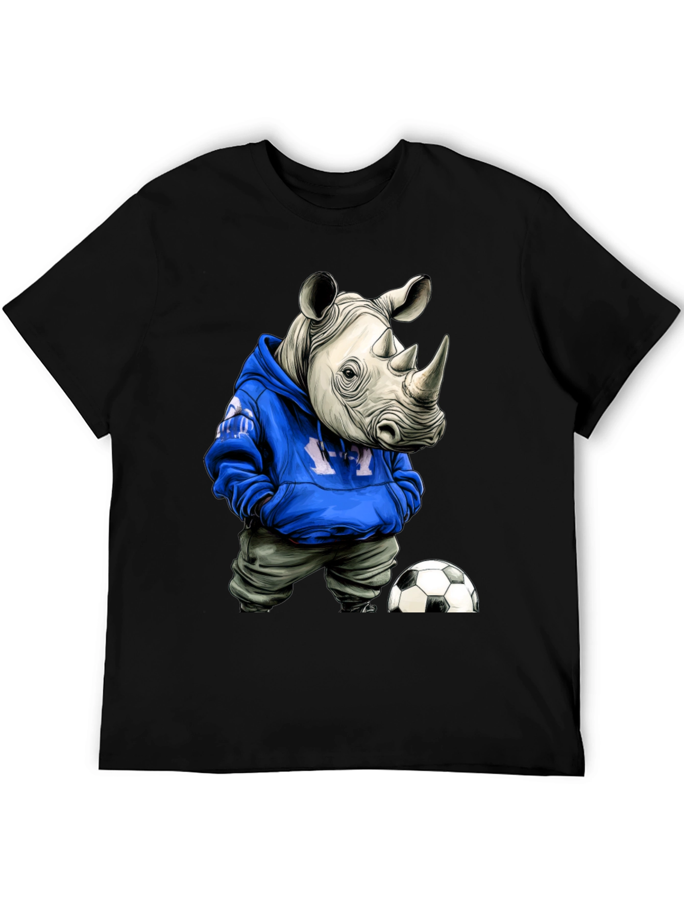 Rhino Hoodie T-Shirt - Streetwear Soccer Style
