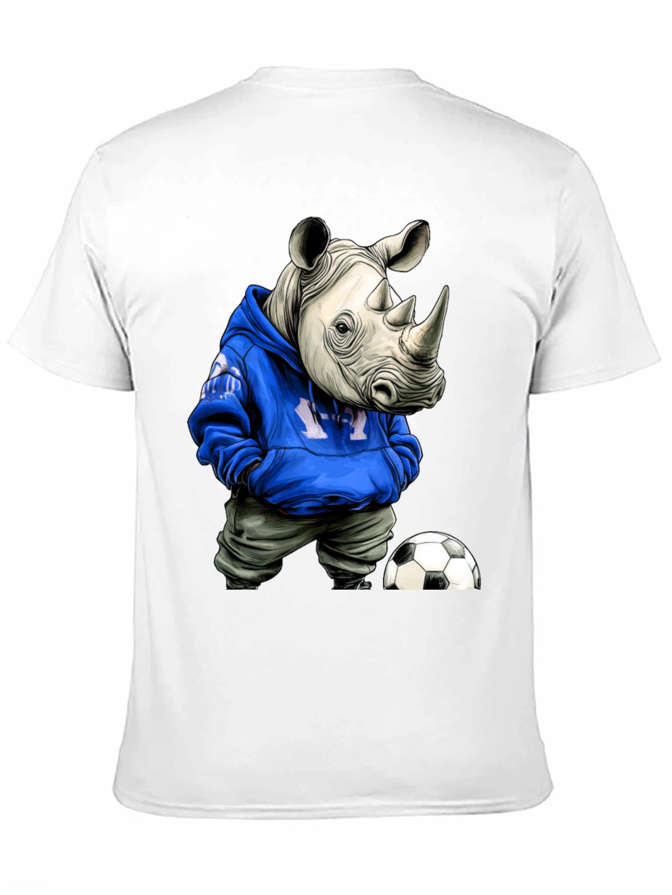 Rhino Hoodie T-Shirt - Streetwear Soccer Style