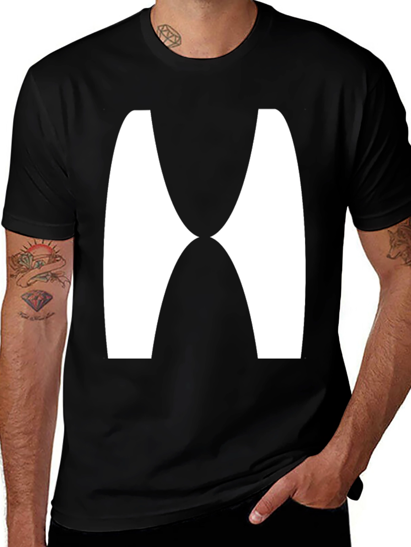 Abstract Graphic Tee - Modern Black T-Shirt