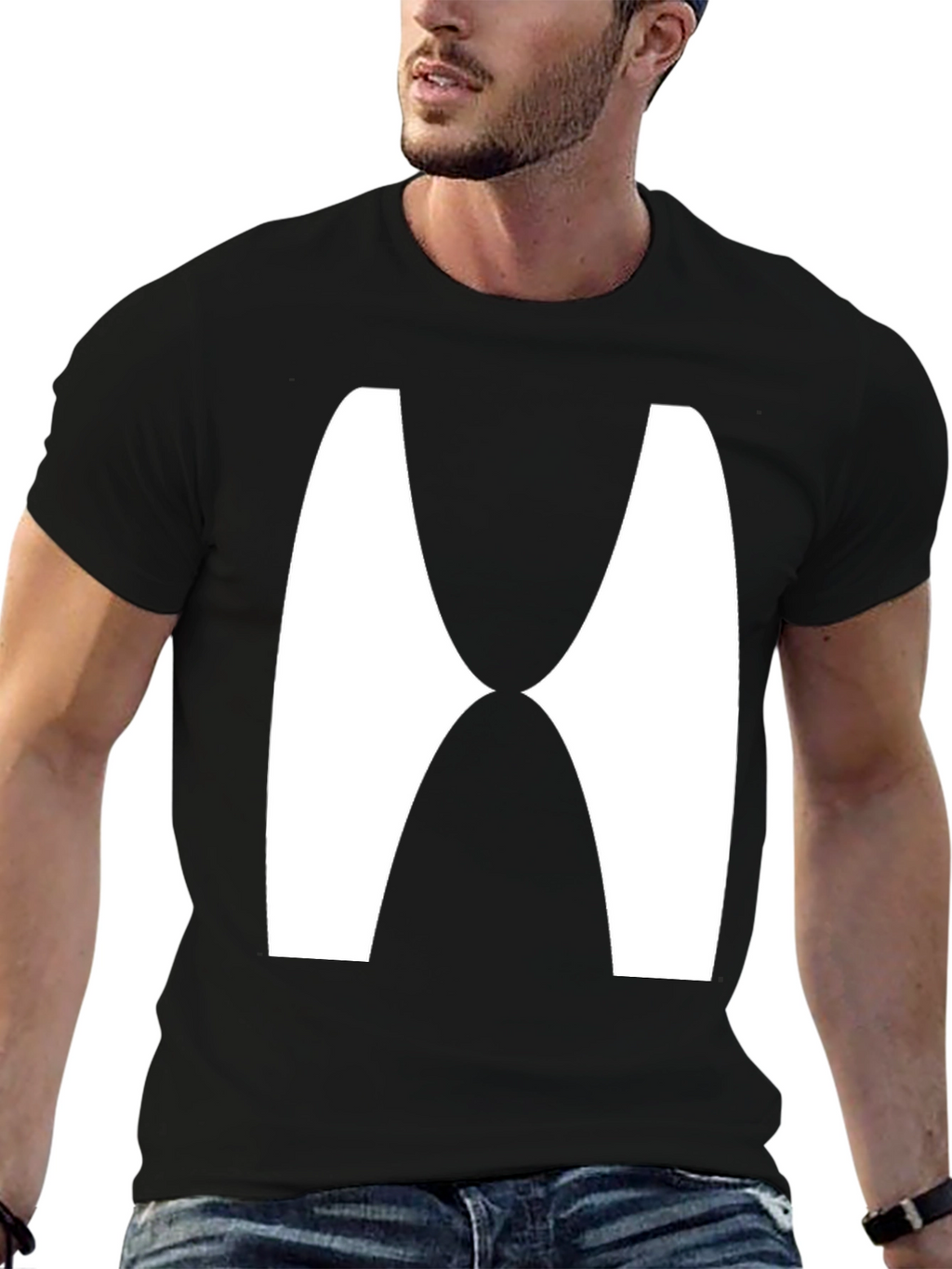 Abstract Graphic Tee - Modern Black T-Shirt