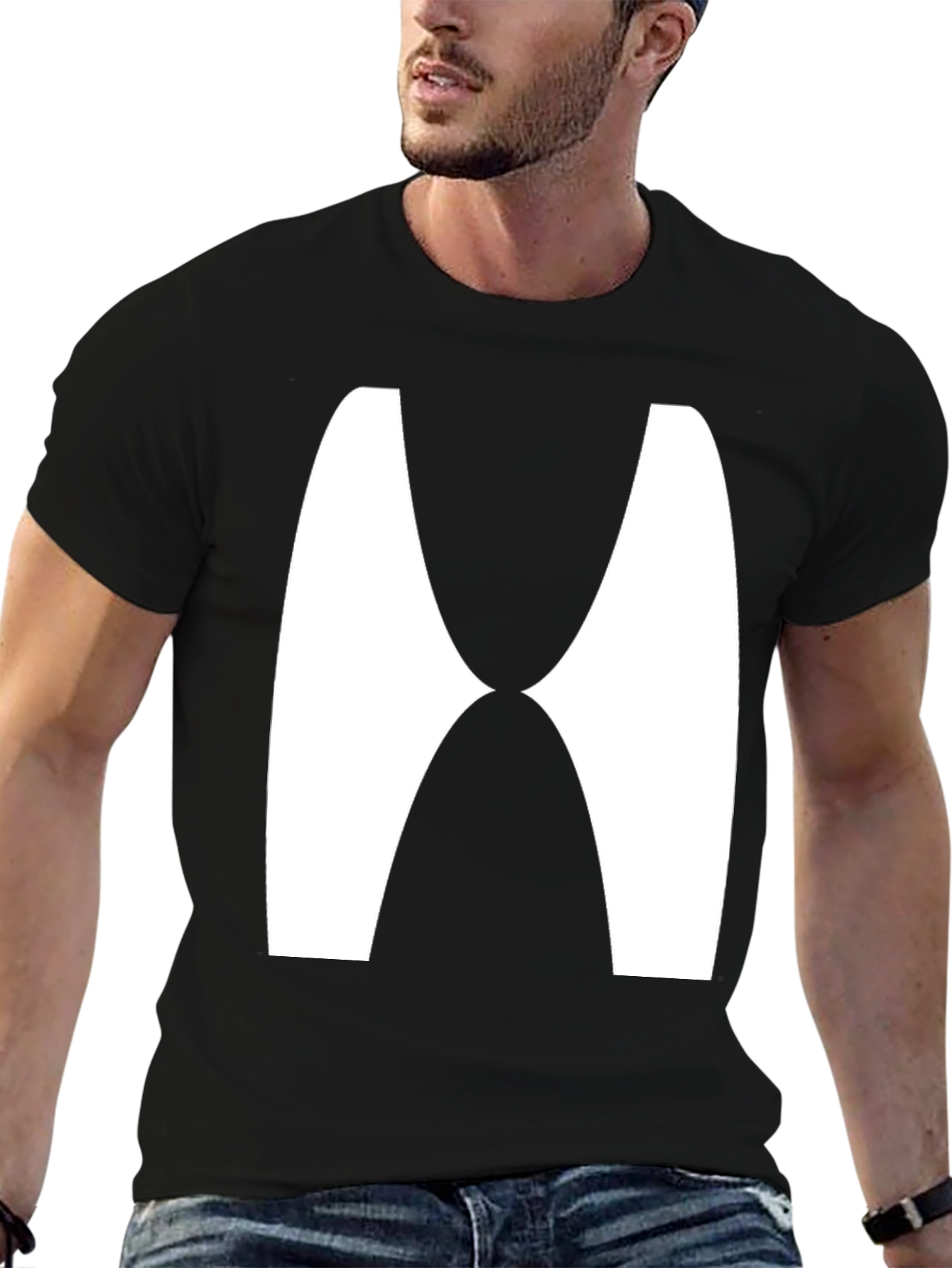Abstract Graphic Tee - Modern Black T-Shirt