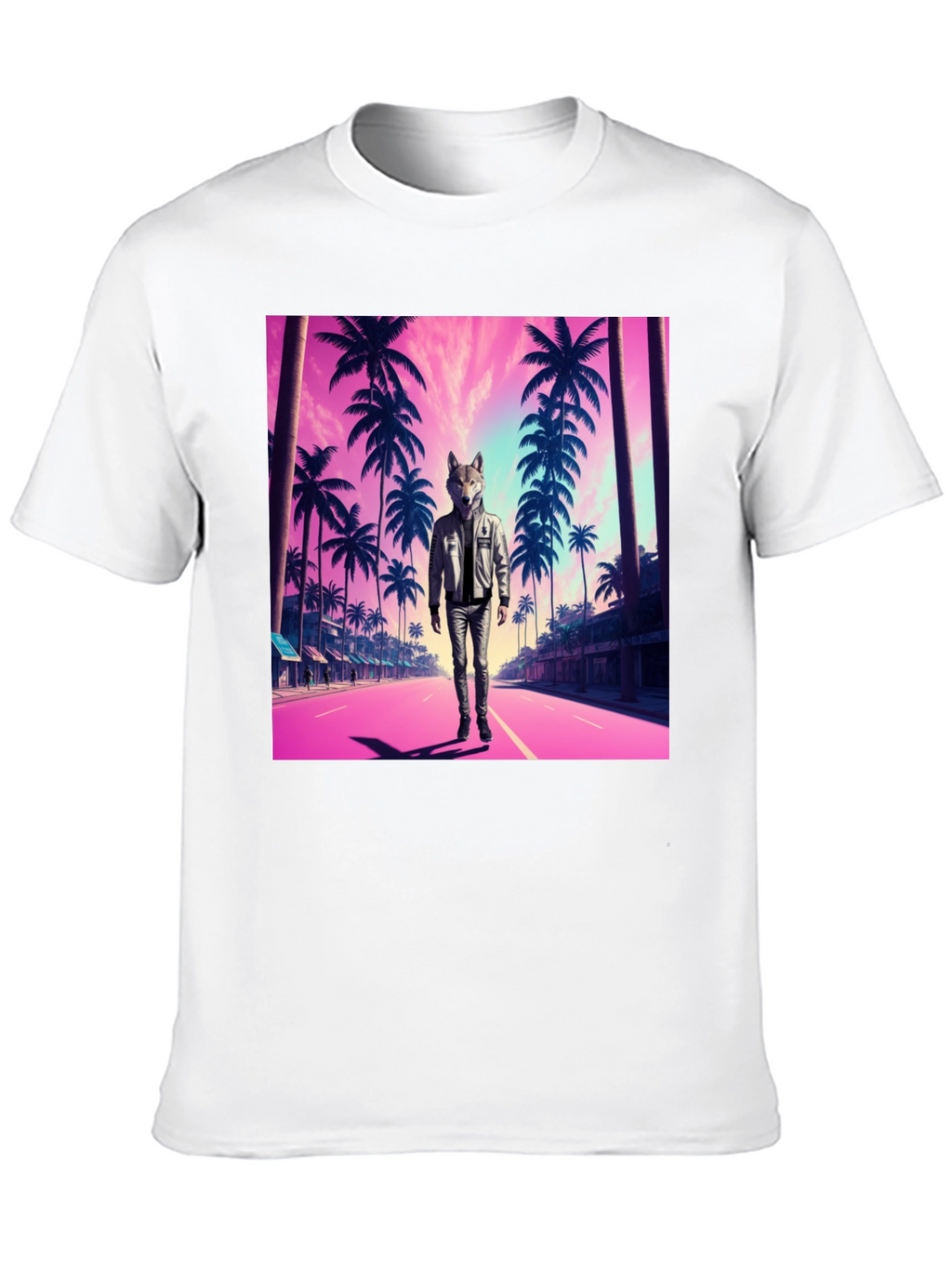 Wolf Head Retro Street T-Shirt