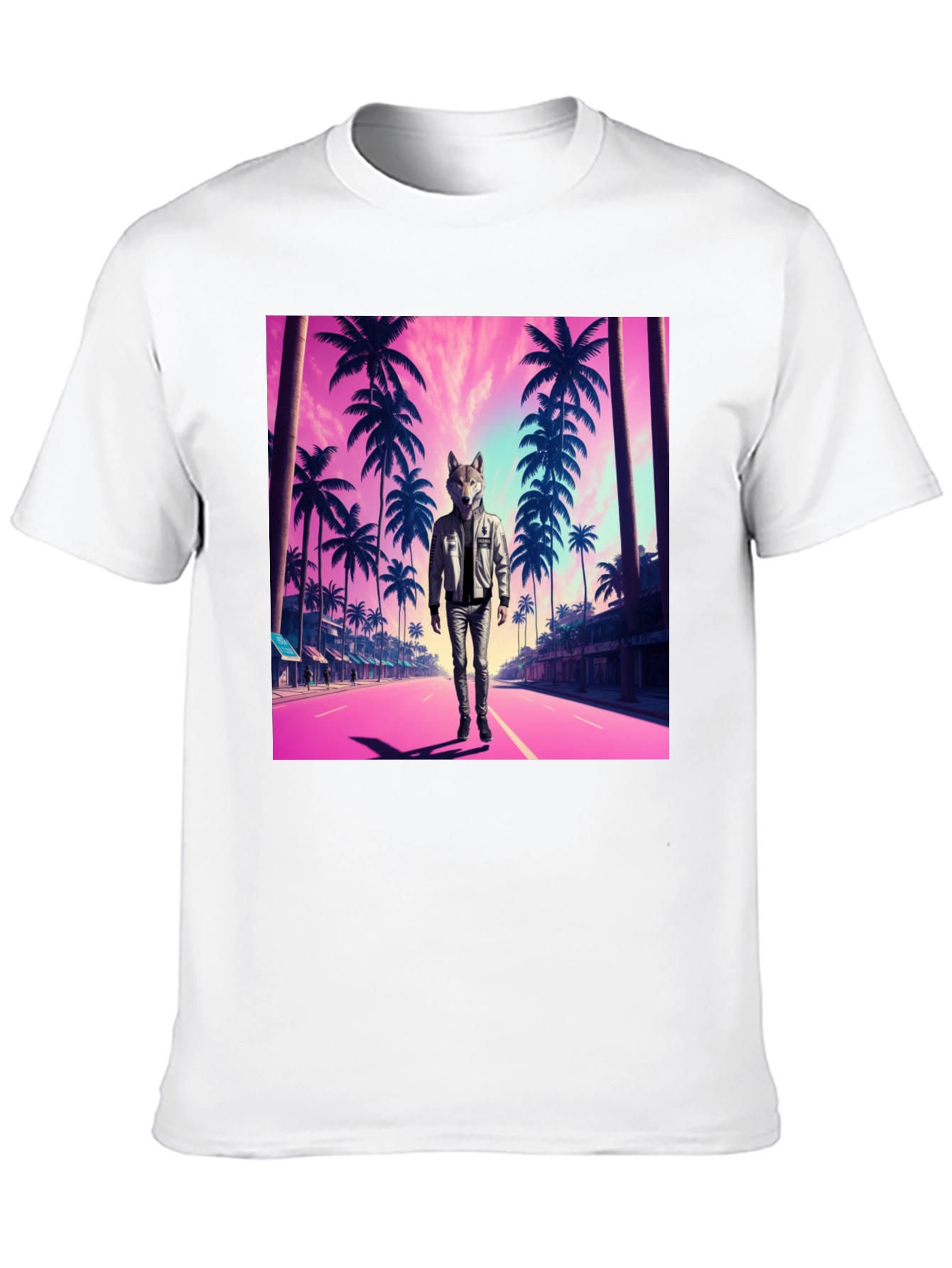Wolf Head Retro Street T-Shirt