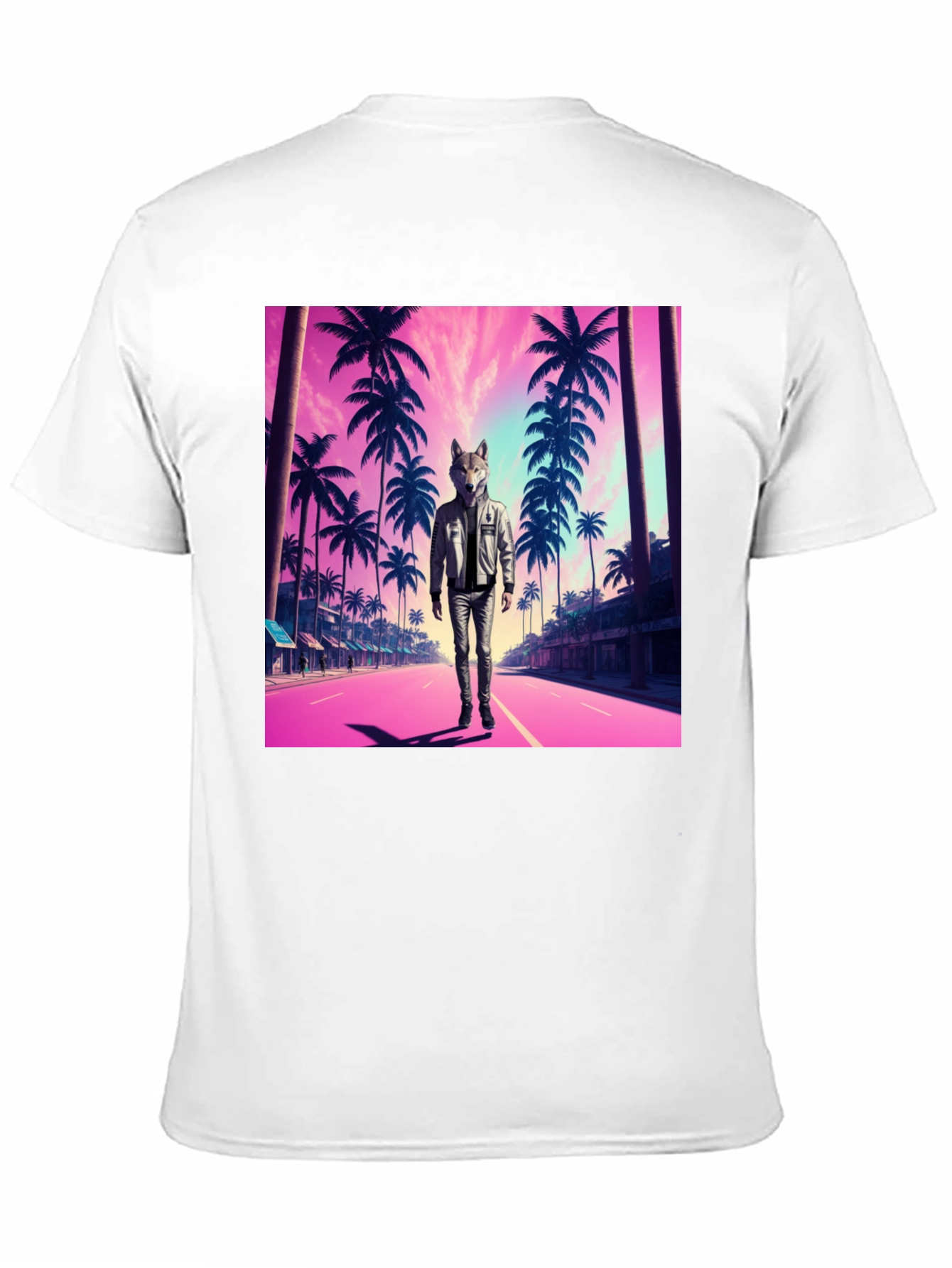 Wolf Head Retro Street T-Shirt