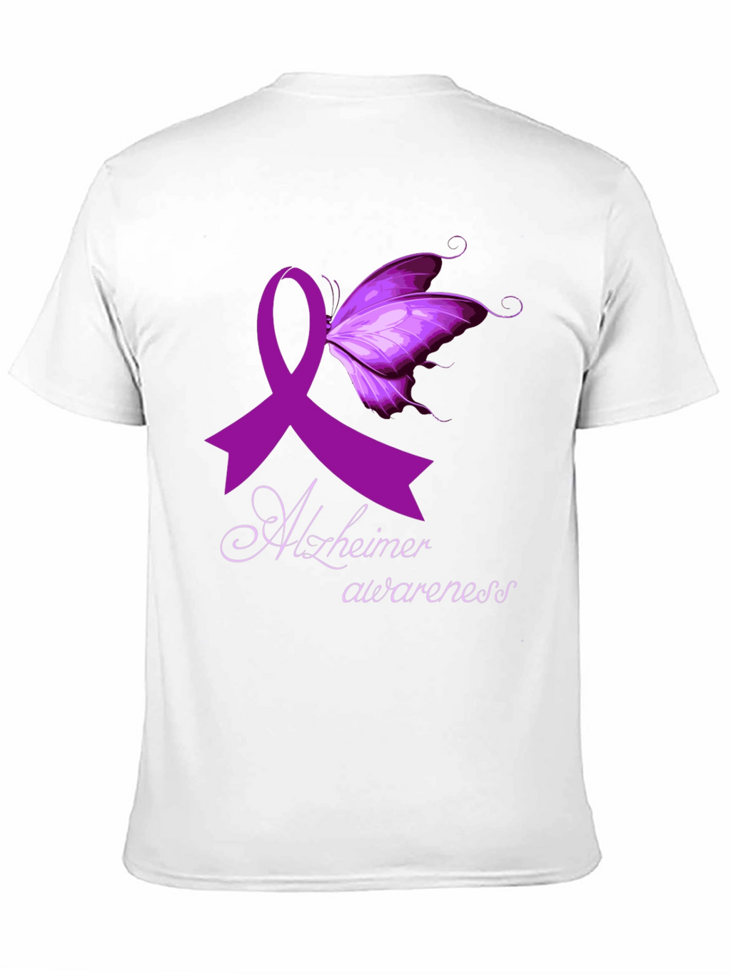 Alzheimers Awareness Butterfly Ribbon T-Shirt