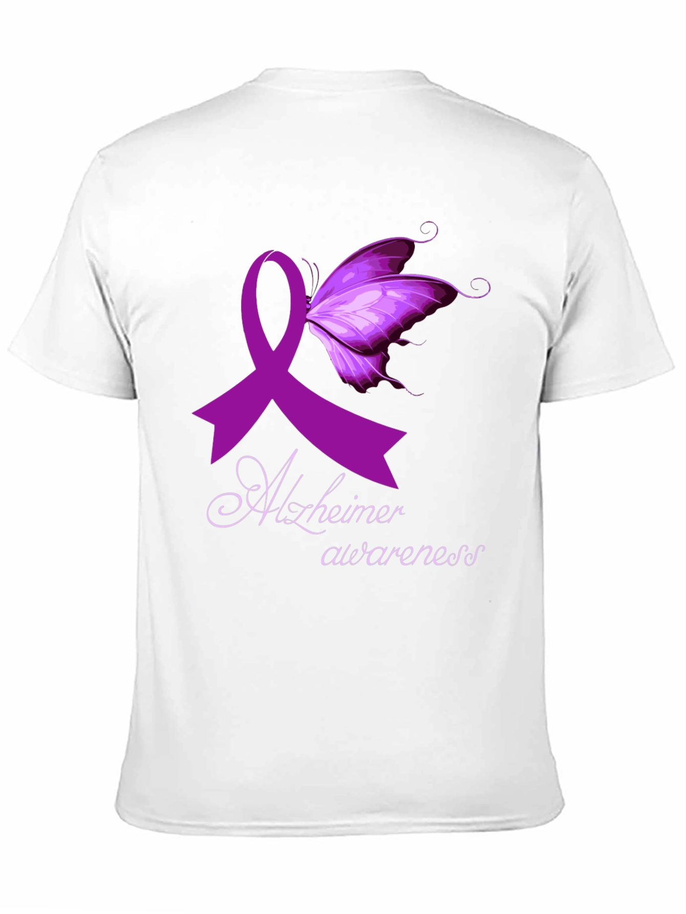 Alzheimers Awareness Butterfly Ribbon T-Shirt