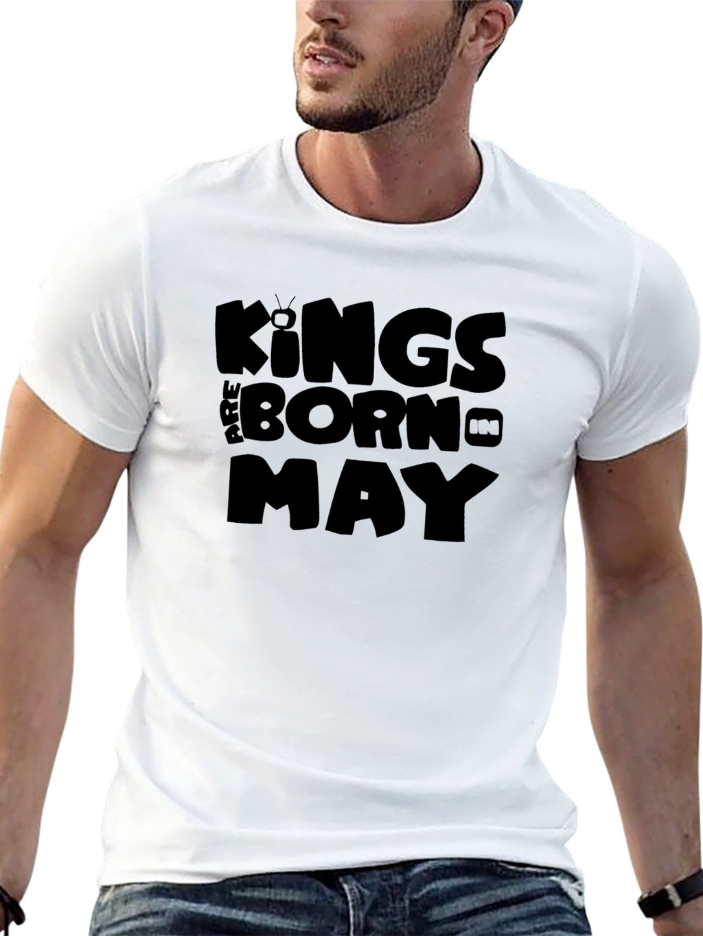 Kings Are Born In May - Black T-Shirt