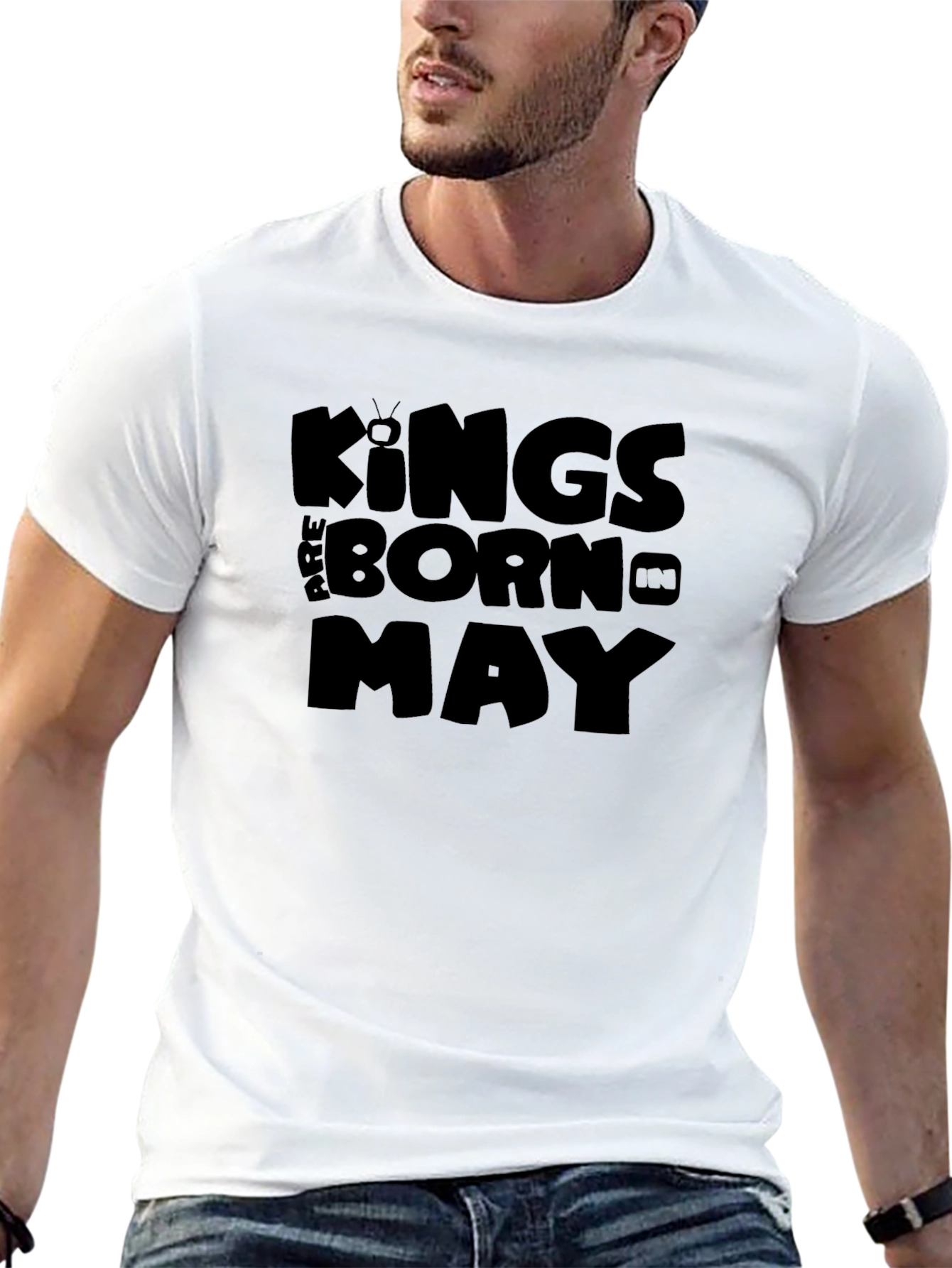 Kings Are Born In May - Black T-Shirt