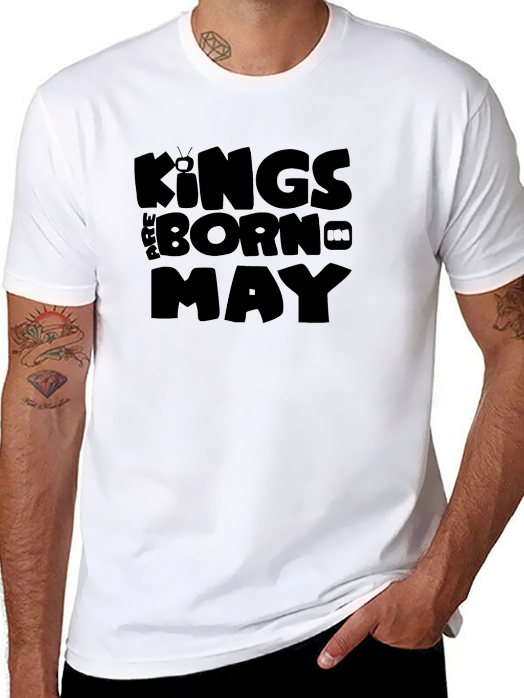Kings Are Born In May - Black T-Shirt