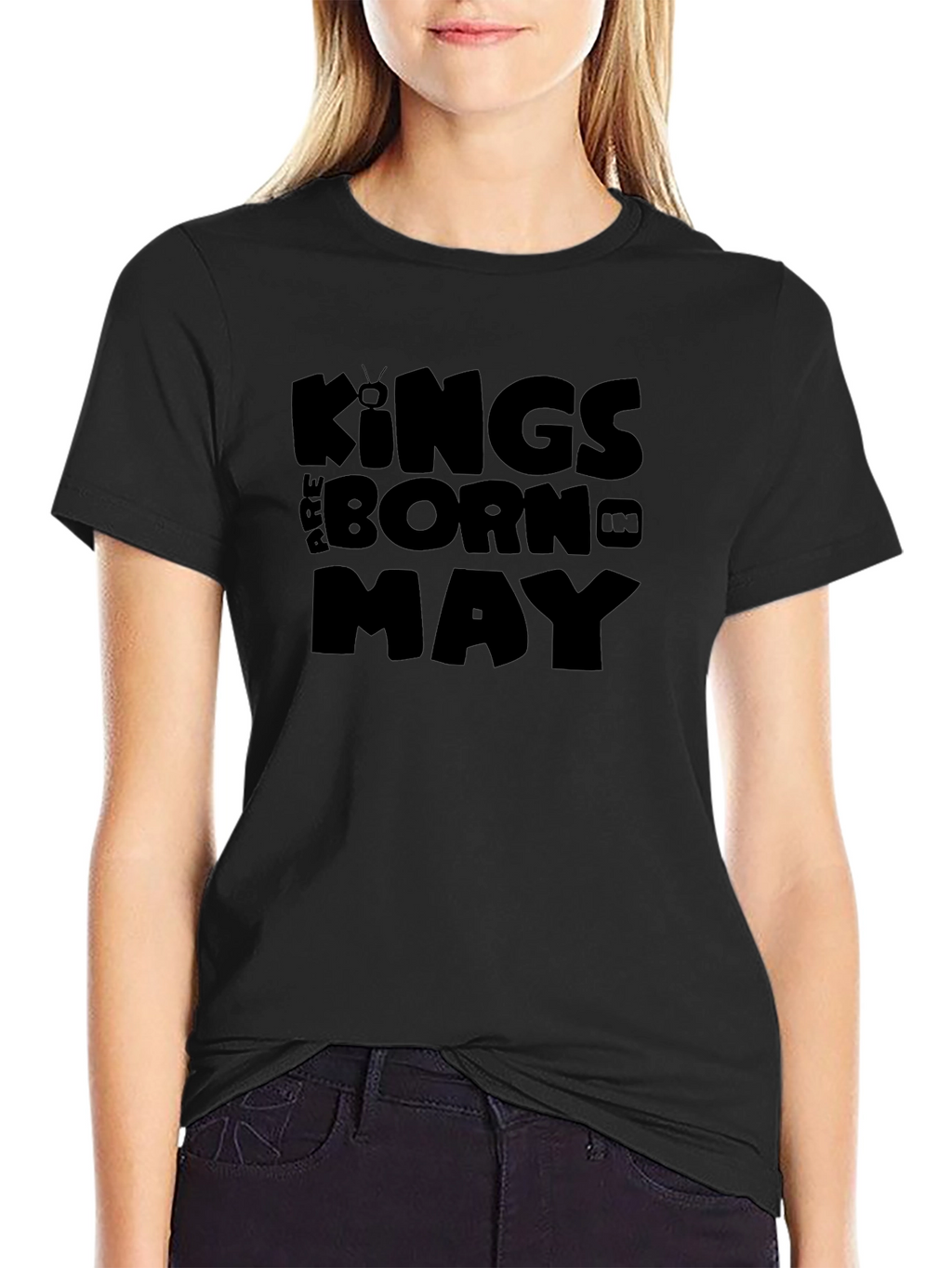 Kings Are Born In May - Black T-Shirt