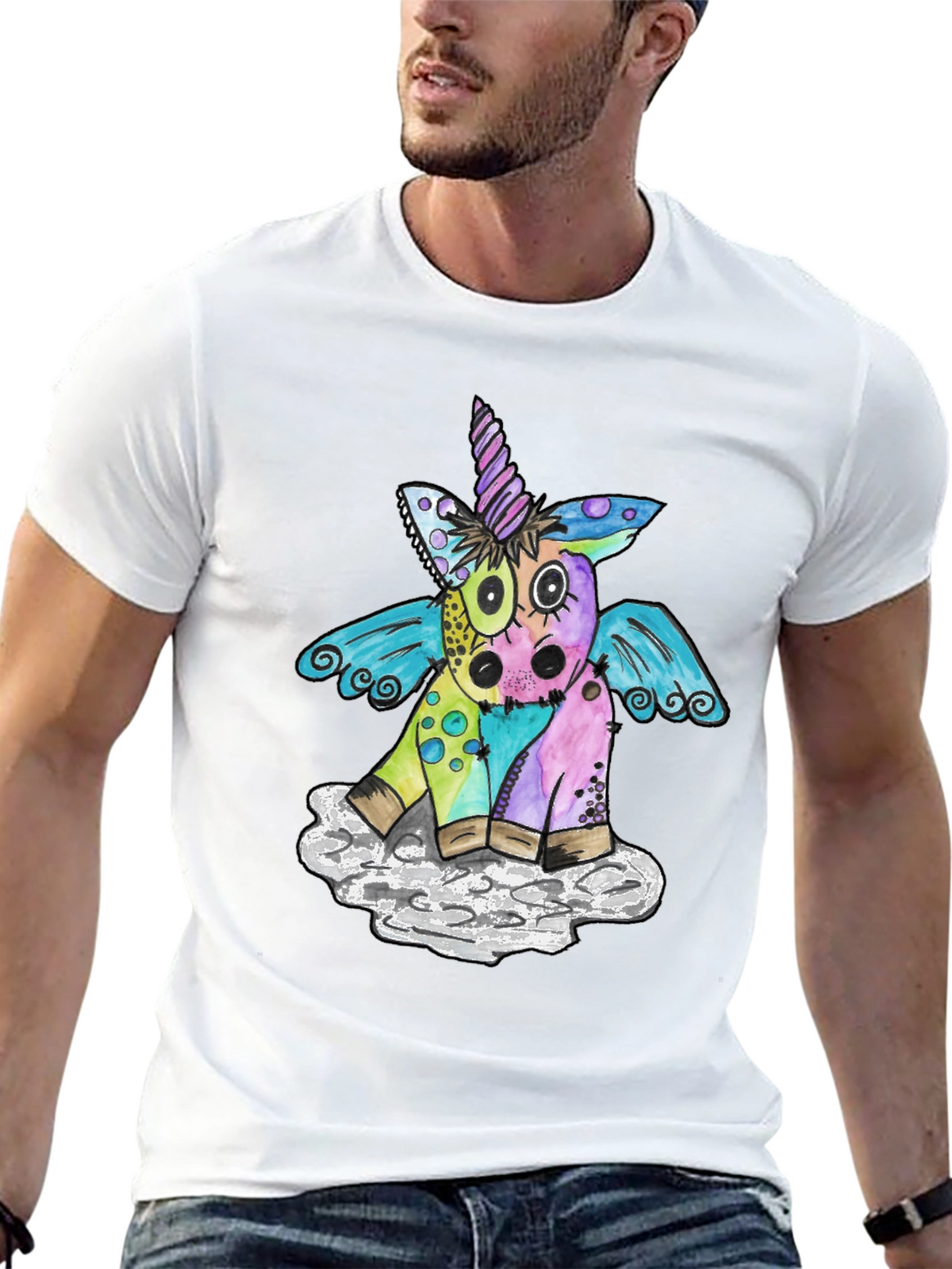 Whimsical Unicorn Graphic Tee - Soft Cotton Blend