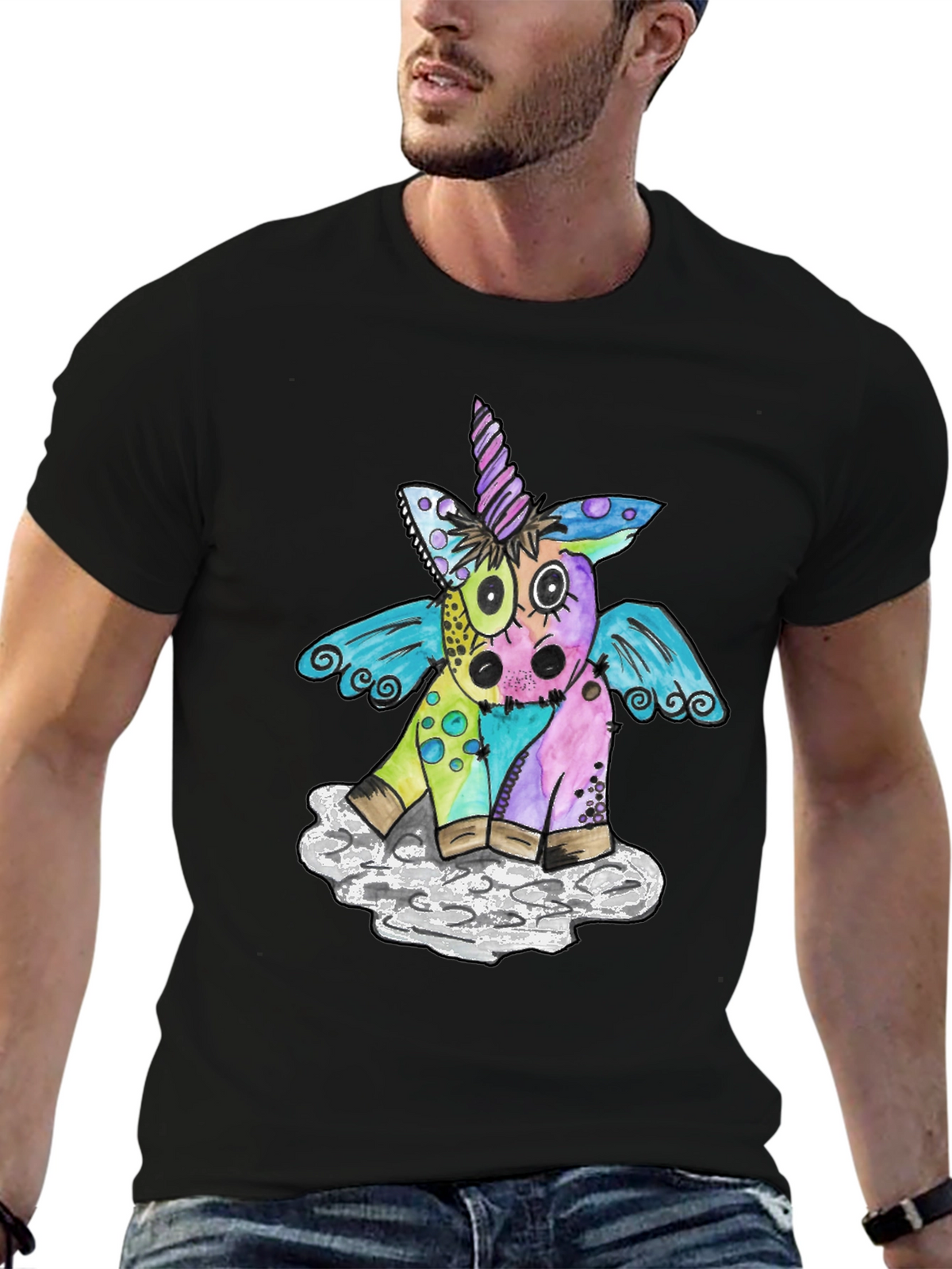 Whimsical Unicorn Graphic Tee - Soft Cotton Blend