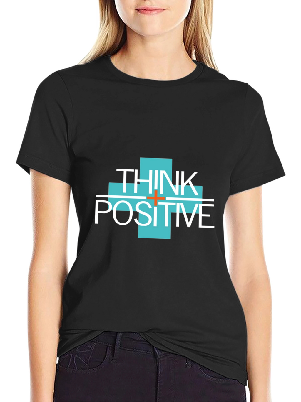 Think Positive Graphic Tee - Mens Black T-Shirt