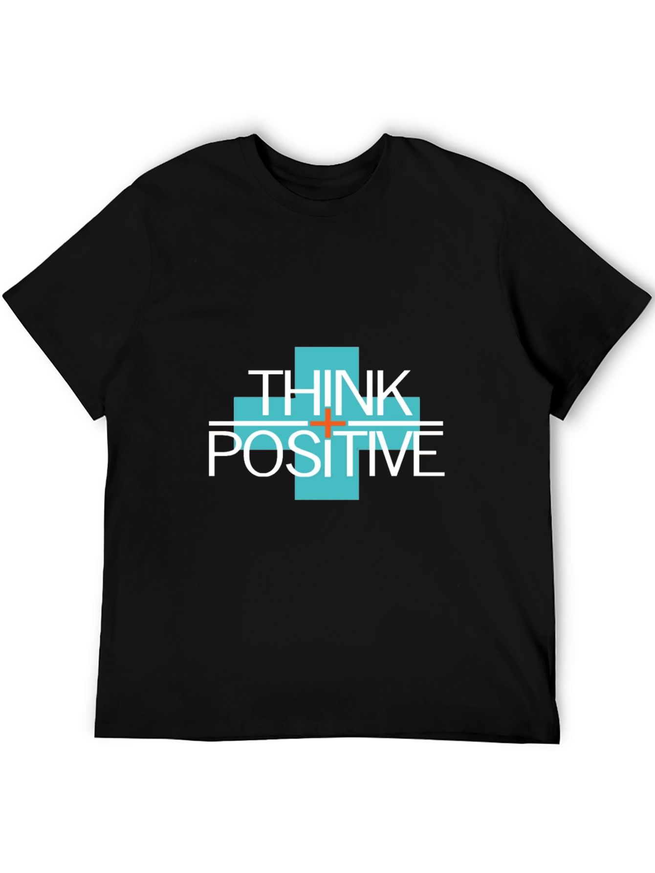 Think Positive Graphic Tee - Mens Black T-Shirt