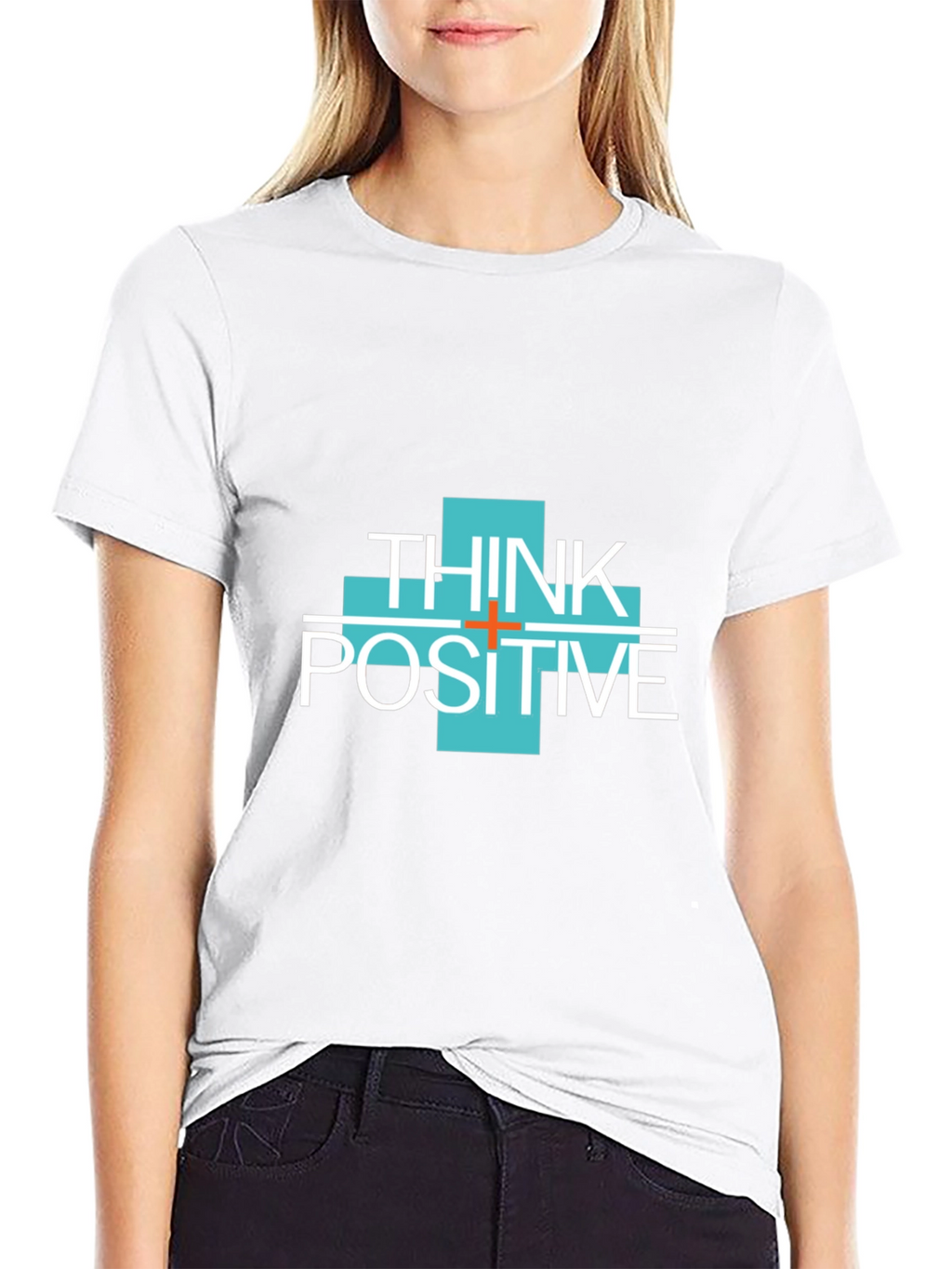 Think Positive Graphic Tee - Mens Black T-Shirt