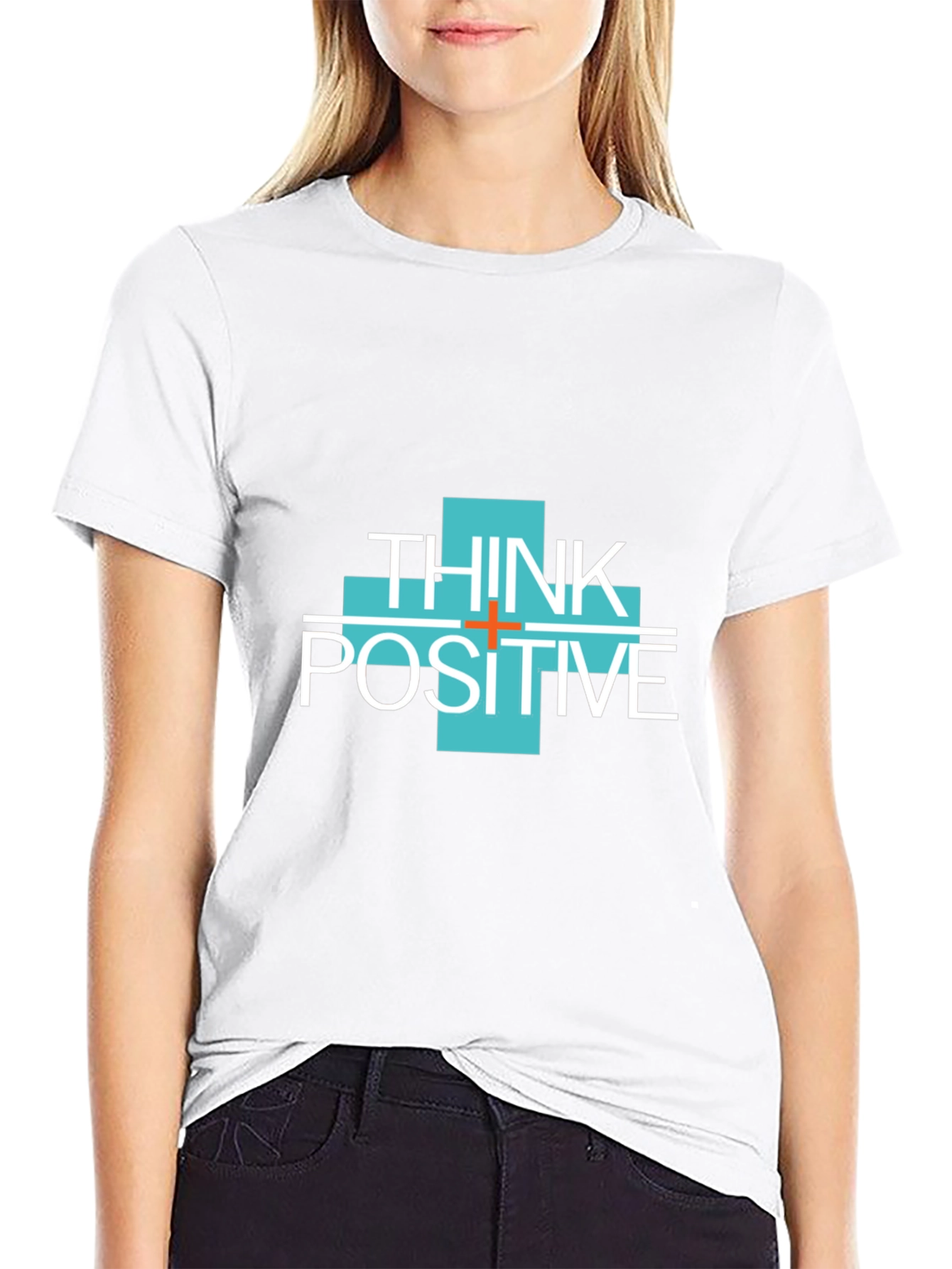 Think Positive Graphic Tee - Mens Black T-Shirt