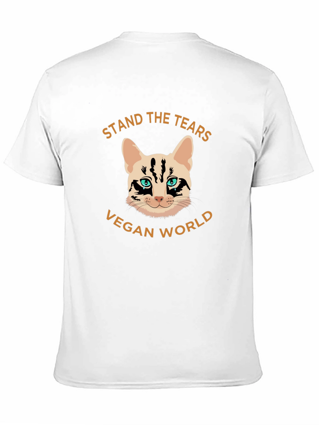Vegan World Cat Graphic T-Shirt