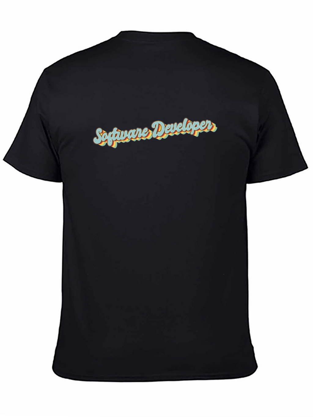 Software Developer Retro Style Black T-Shirt