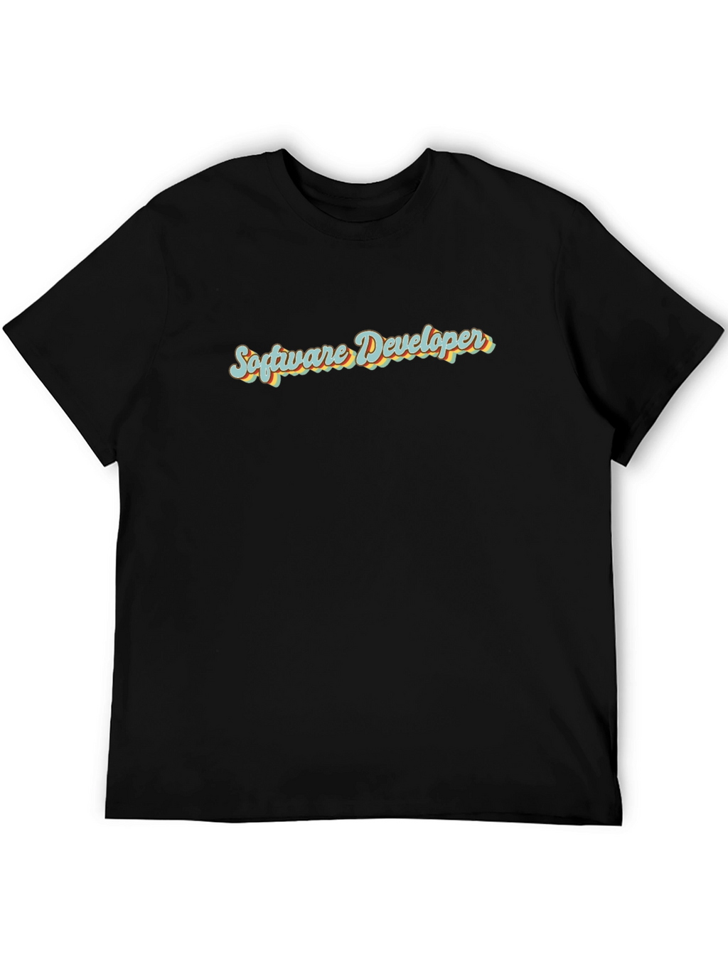Software Developer Retro Style Black T-Shirt