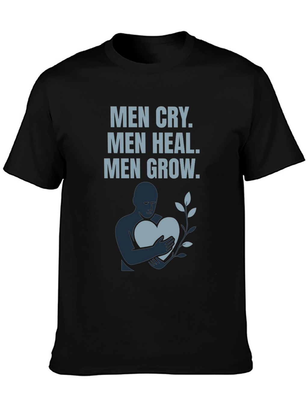 Men Cry Heal Grow Graphic T-Shirt
