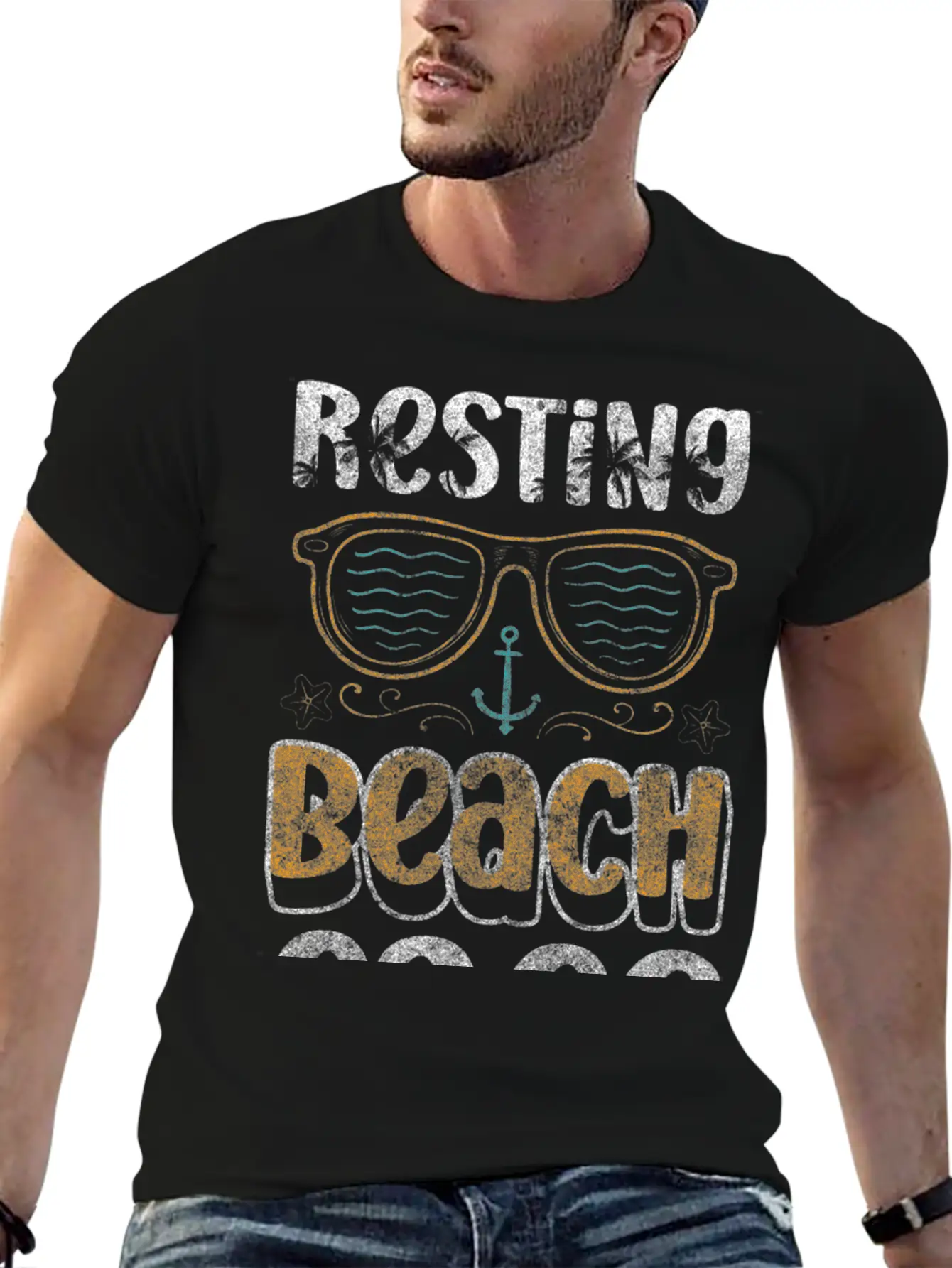 Vacation Palm Trees Surf Sunset Essential Cotton Tee For Daily Outfits – Unisex Style