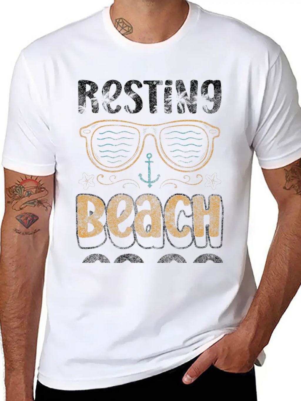 Vacation Palm Trees Surf Sunset Essential Cotton Tee For Daily Outfits – Unisex Style