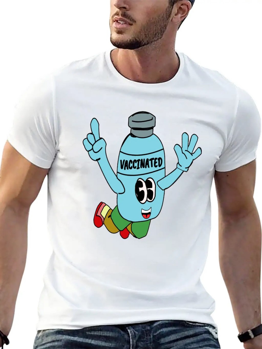 Vaccinated Breathable Soft Cotton T-Shirt – Timeless Casual Look