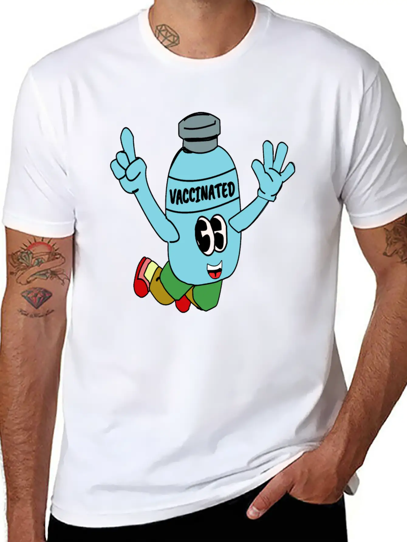 Vaccinated Breathable Soft Cotton T-Shirt – Timeless Casual Look