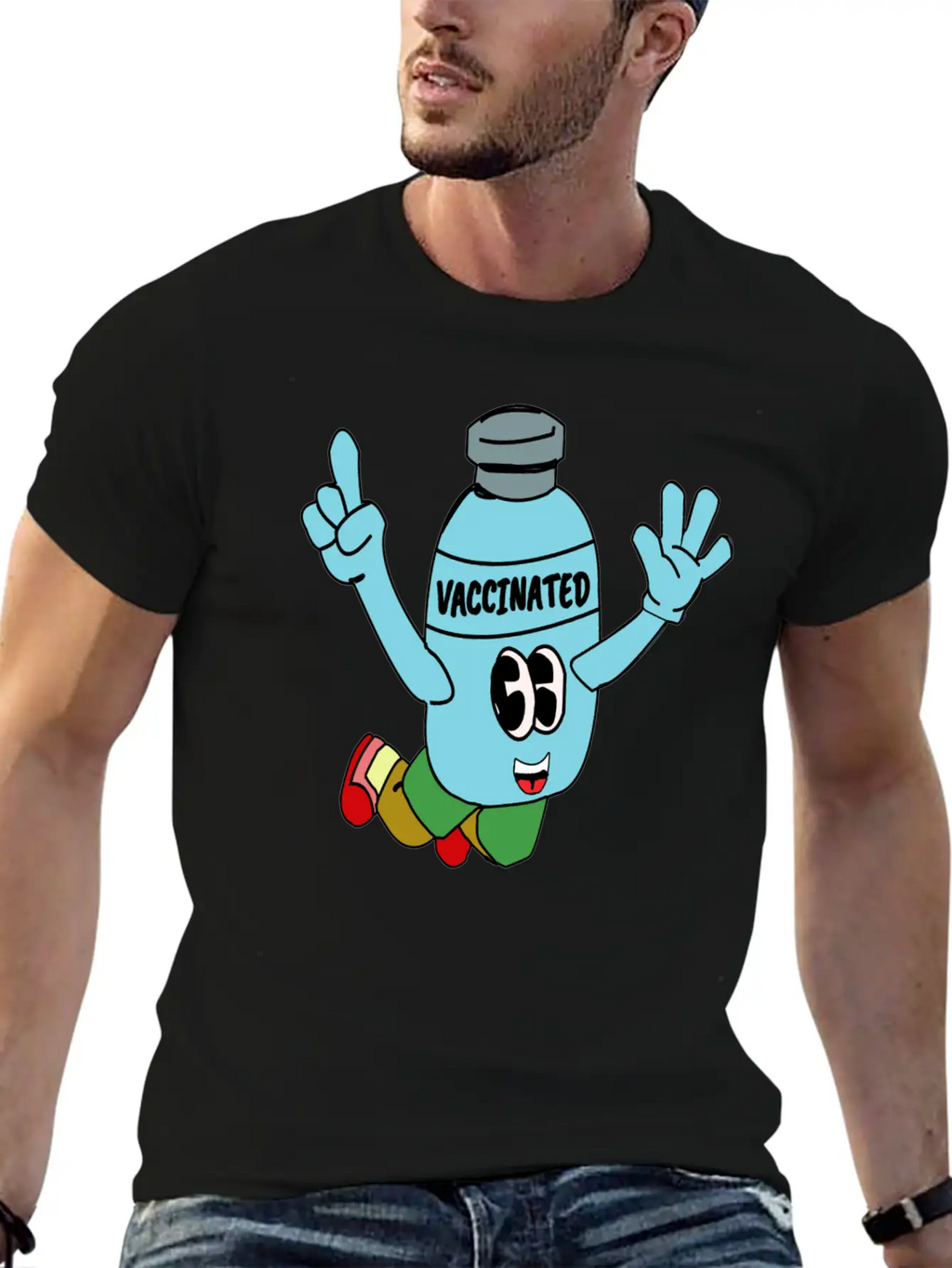 Vaccinated Breathable Soft Cotton T-Shirt – Timeless Casual Look