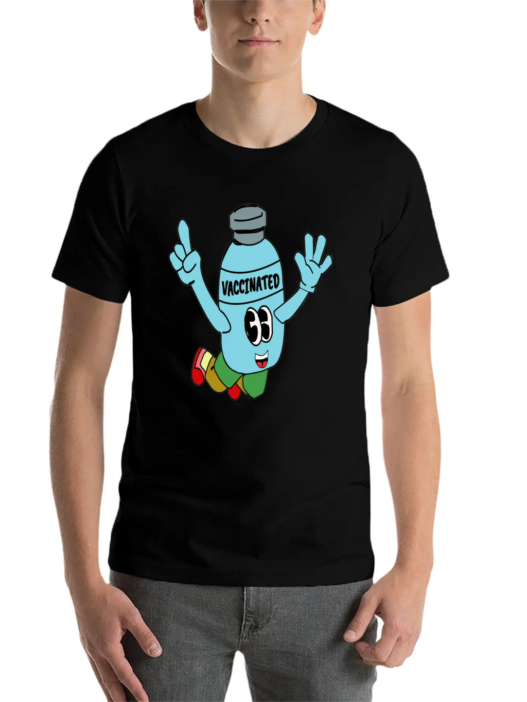 Vaccinated Breathable Soft Cotton T-Shirt – Timeless Casual Look