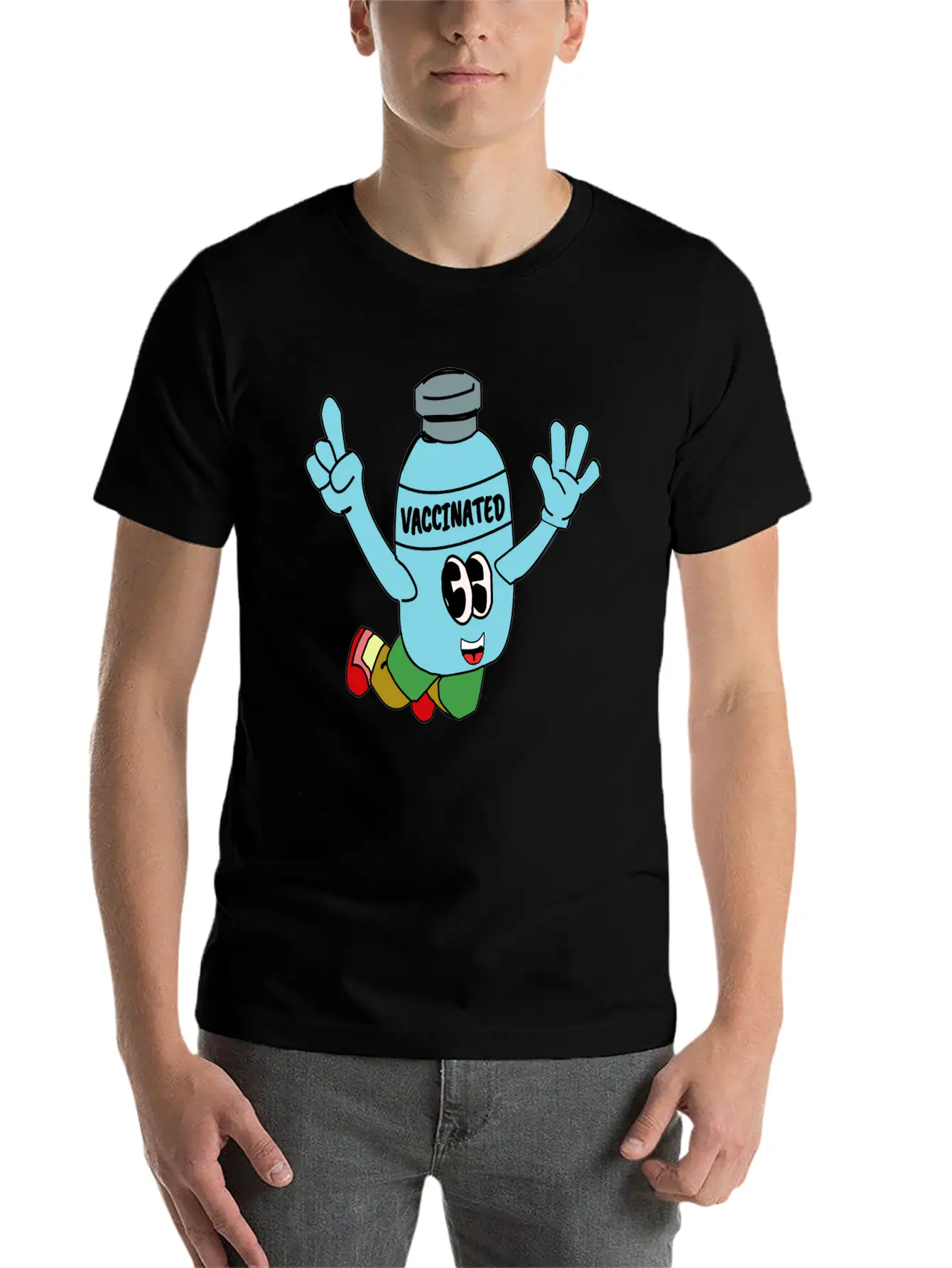Vaccinated Breathable Soft Cotton T-Shirt – Timeless Casual Look