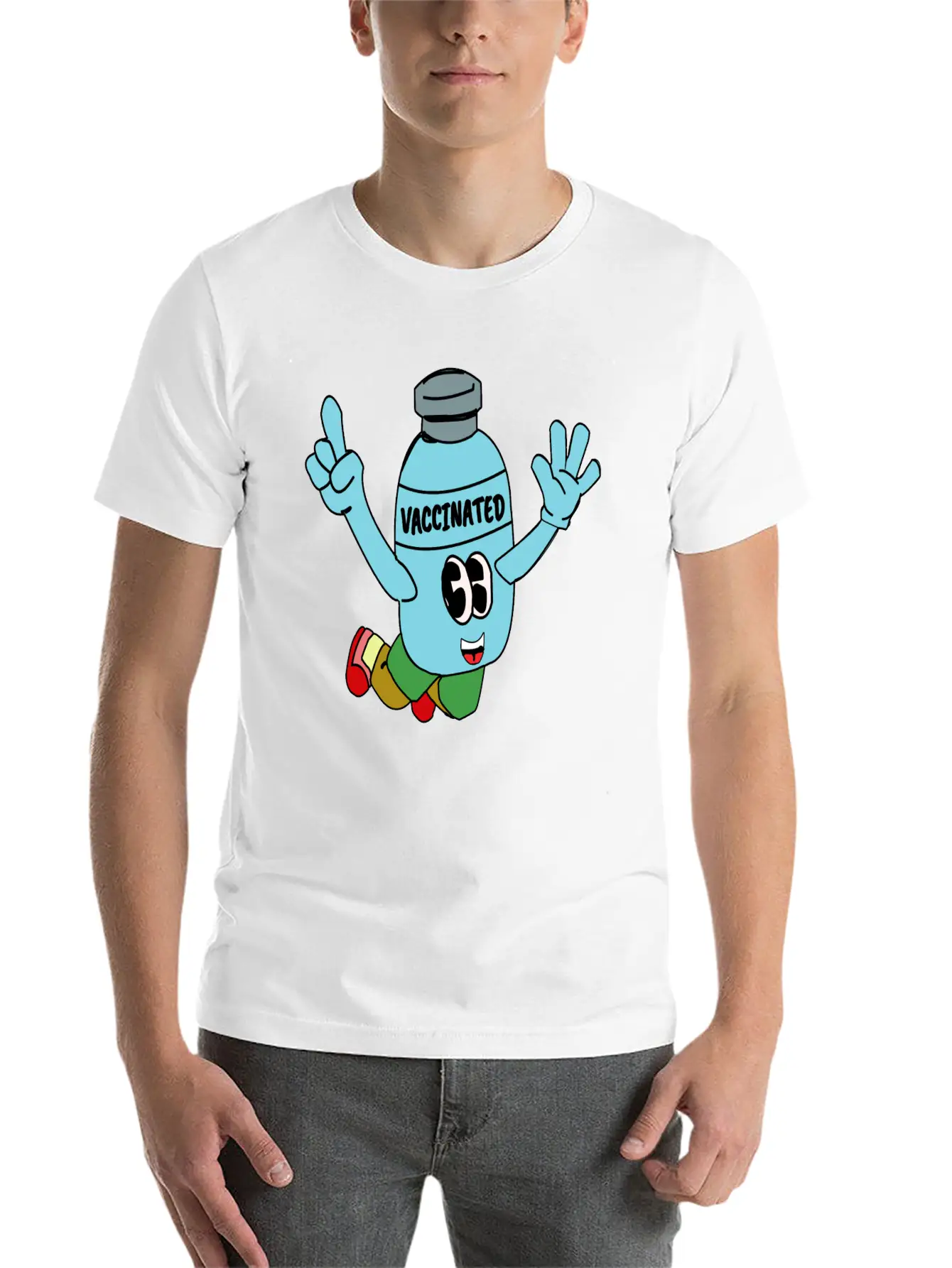 Vaccinated Breathable Soft Cotton T-Shirt – Timeless Casual Look