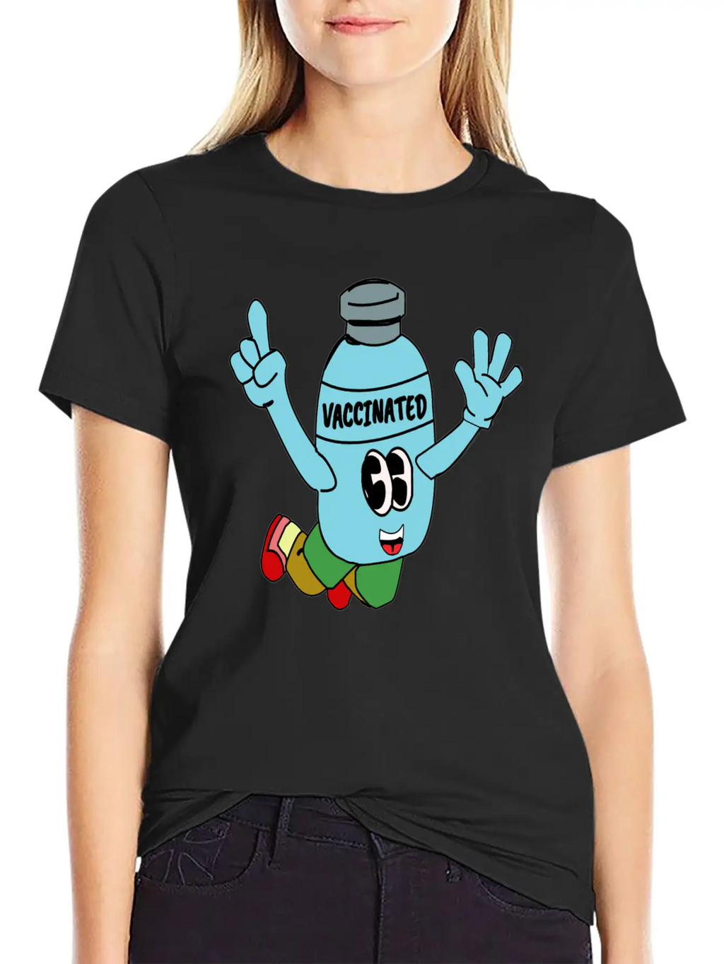 Vaccinated Breathable Soft Cotton T-Shirt – Timeless Casual Look