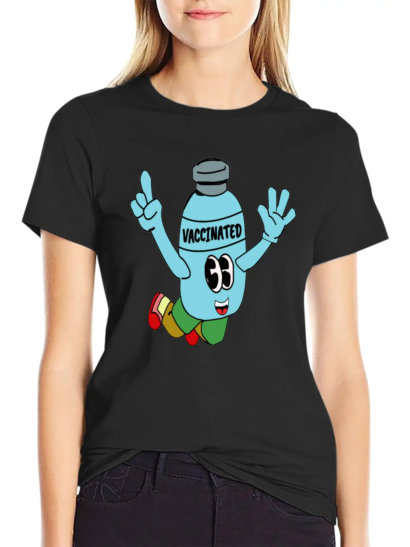Vaccinated Breathable Soft Cotton T-Shirt – Timeless Casual Look