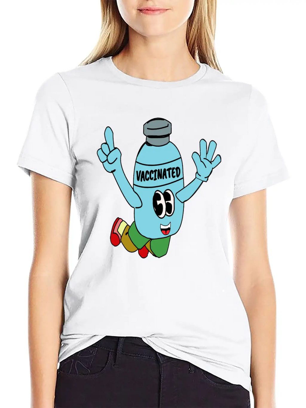 Vaccinated Breathable Soft Cotton T-Shirt – Timeless Casual Look