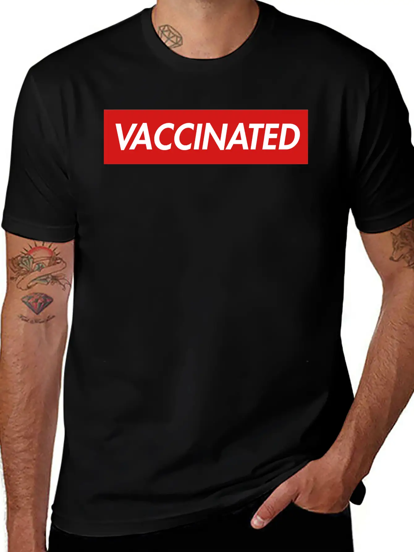 VACCINATED Essential Cotton Tee For Daily Outfits – Unisex Style