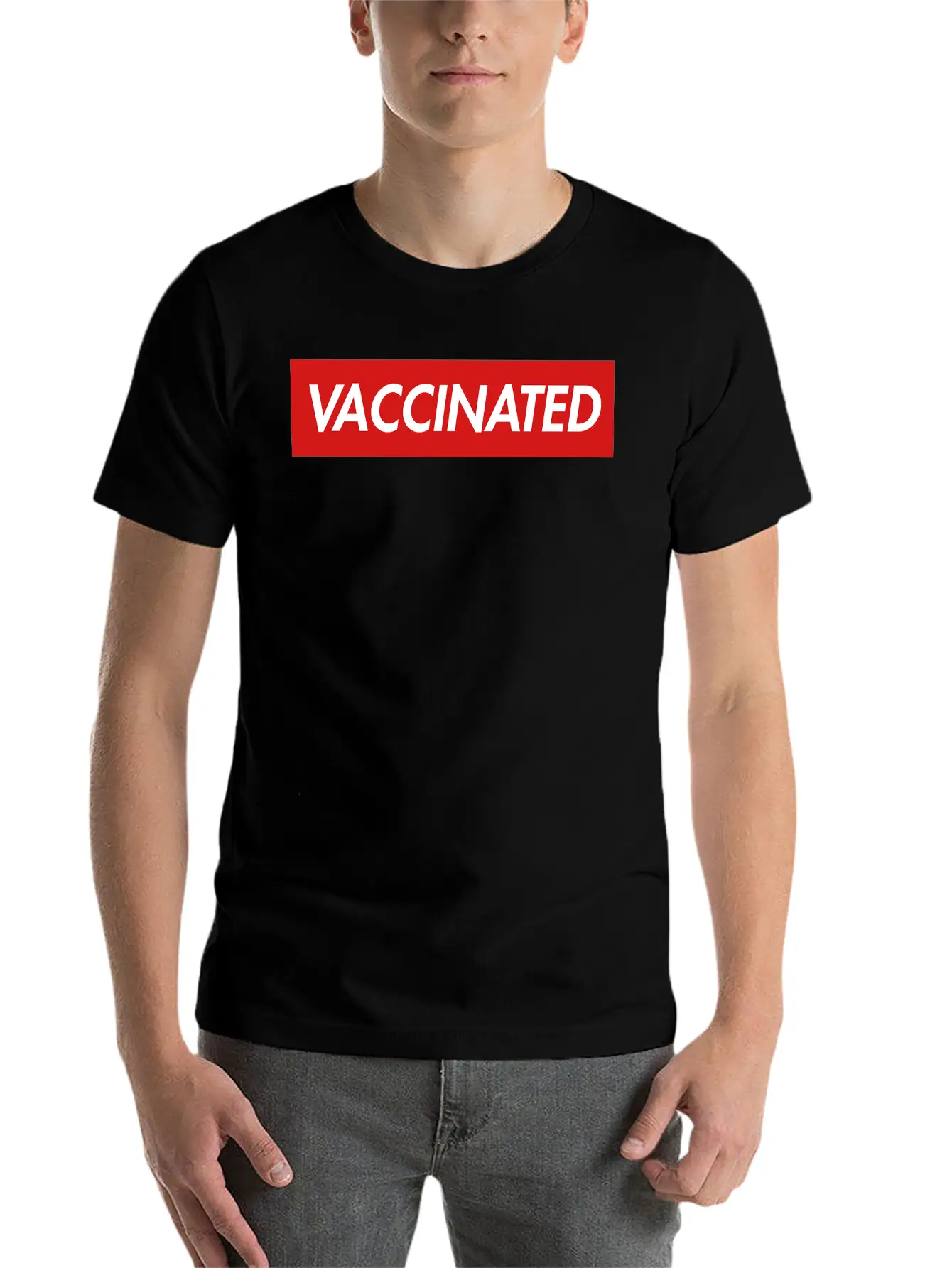VACCINATED Essential Cotton Tee For Daily Outfits – Unisex Style