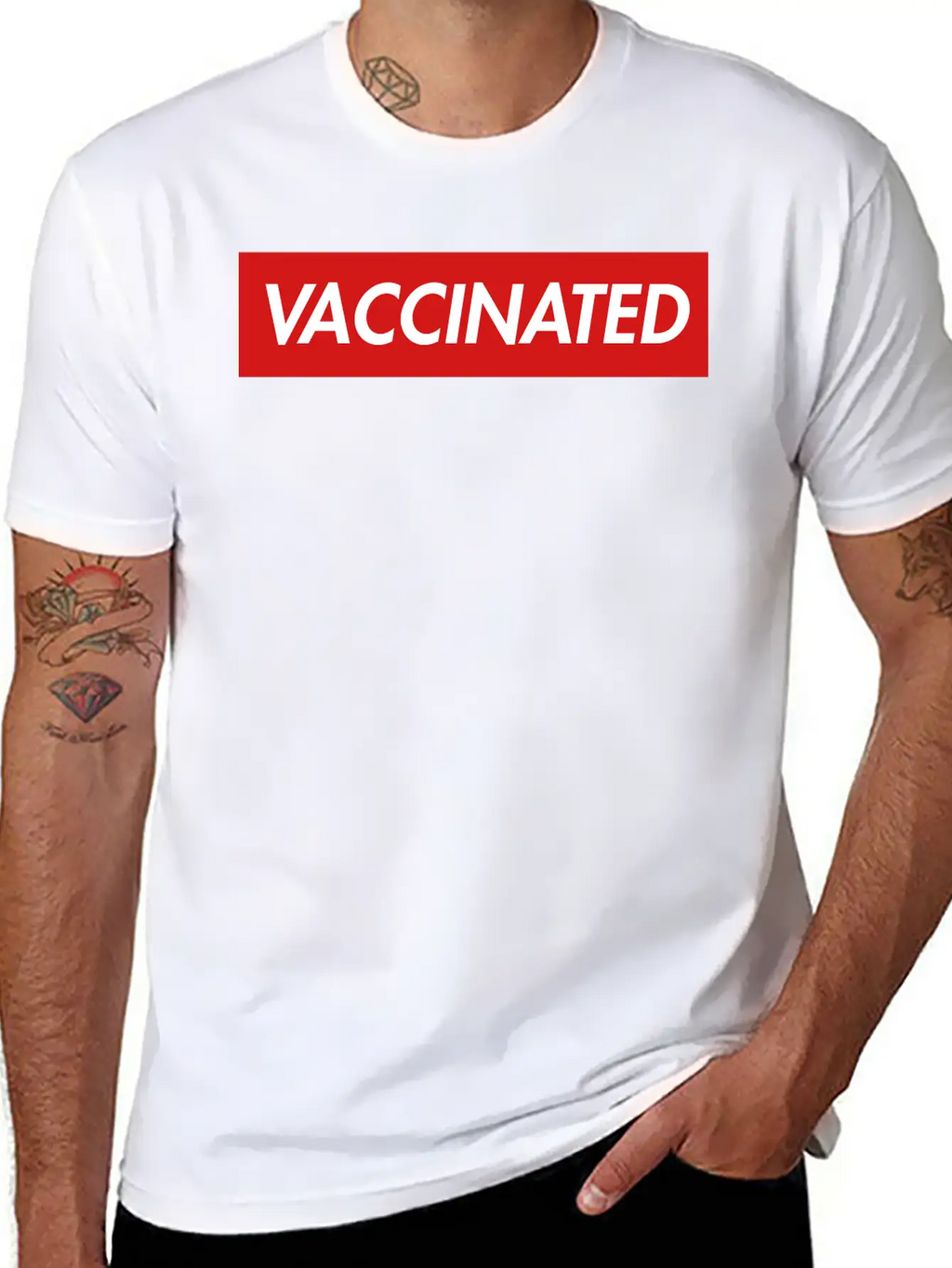 VACCINATED Essential Cotton Tee For Daily Outfits – Unisex Style