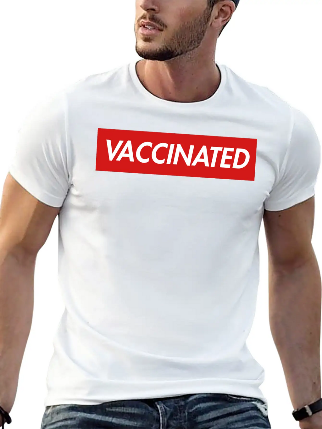 VACCINATED Essential Cotton Tee For Daily Outfits – Unisex Style