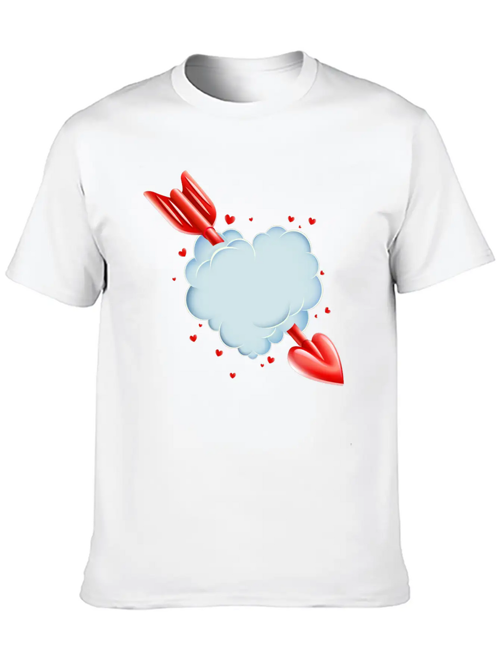 Valentine S Day Cloud Heart Love Tshirt Breathable Graphic T-Shirt – Perfect For Casual Days
