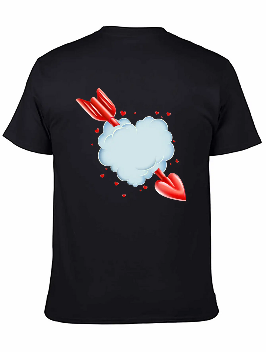 Valentine S Day Cloud Heart Love Tshirt Breathable Graphic T-Shirt – Perfect For Casual Days