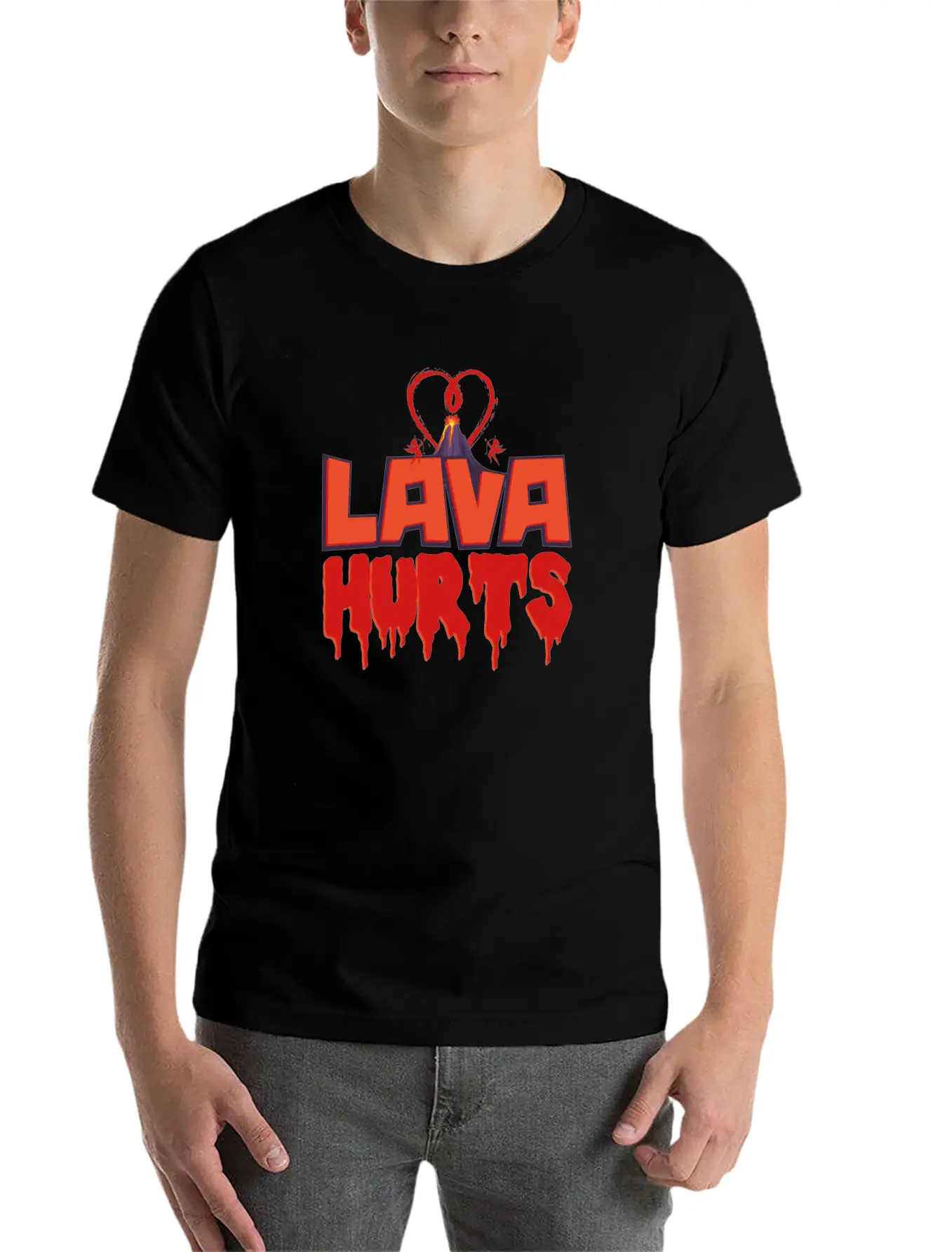 Valentines Day Lava Hurts Classic Cotton Tee – Unisex Comfort For Any Season