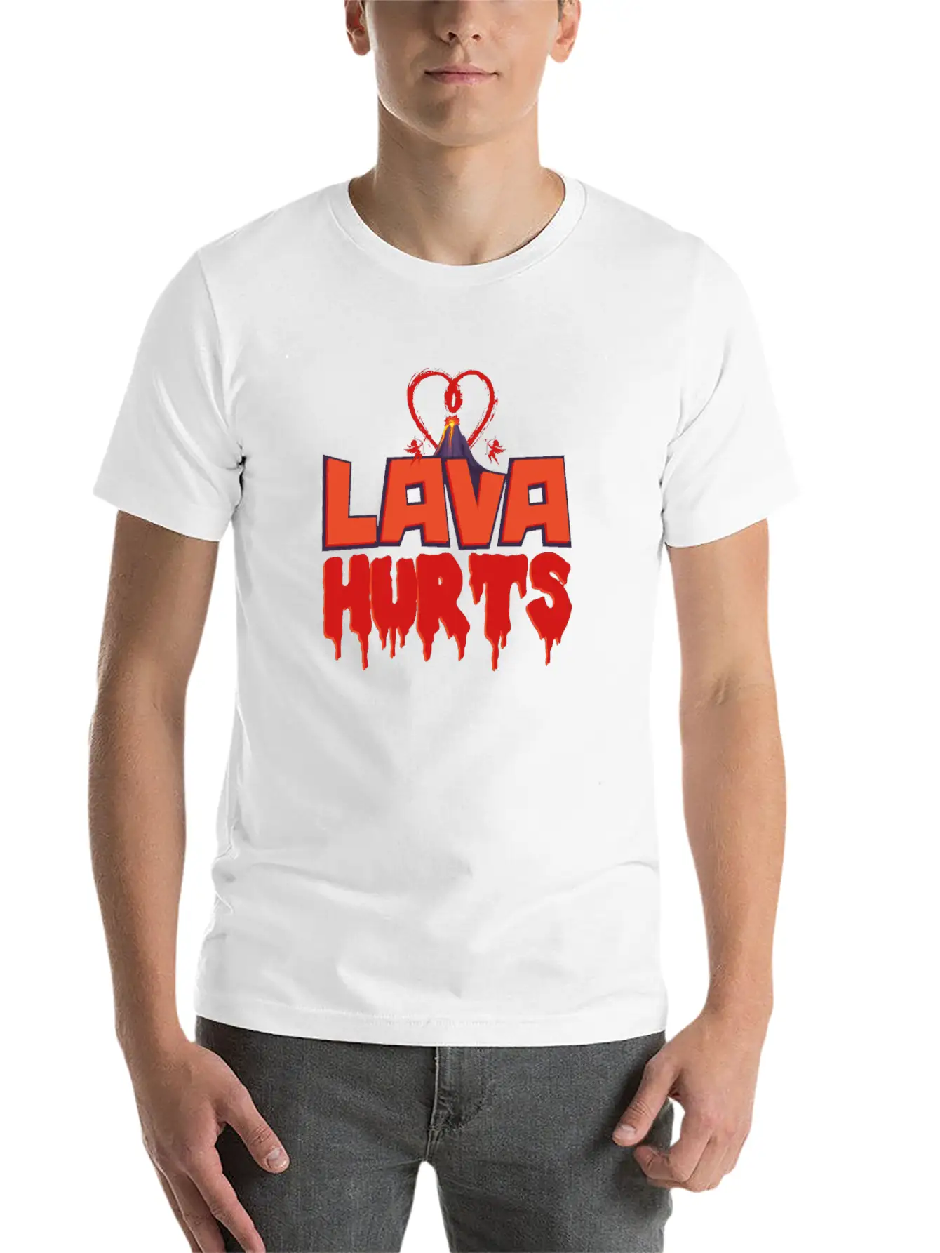Valentines Day Lava Hurts Classic Cotton Tee – Unisex Comfort For Any Season