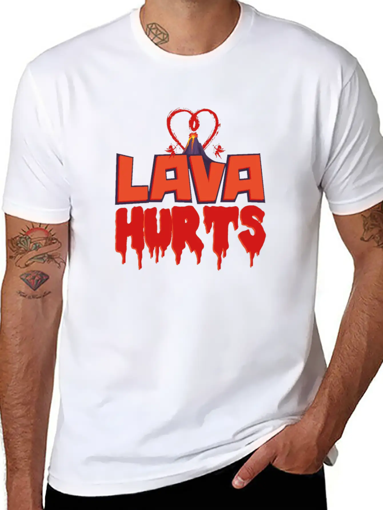 Valentines Day Lava Hurts Classic Cotton Tee – Unisex Comfort For Any Season